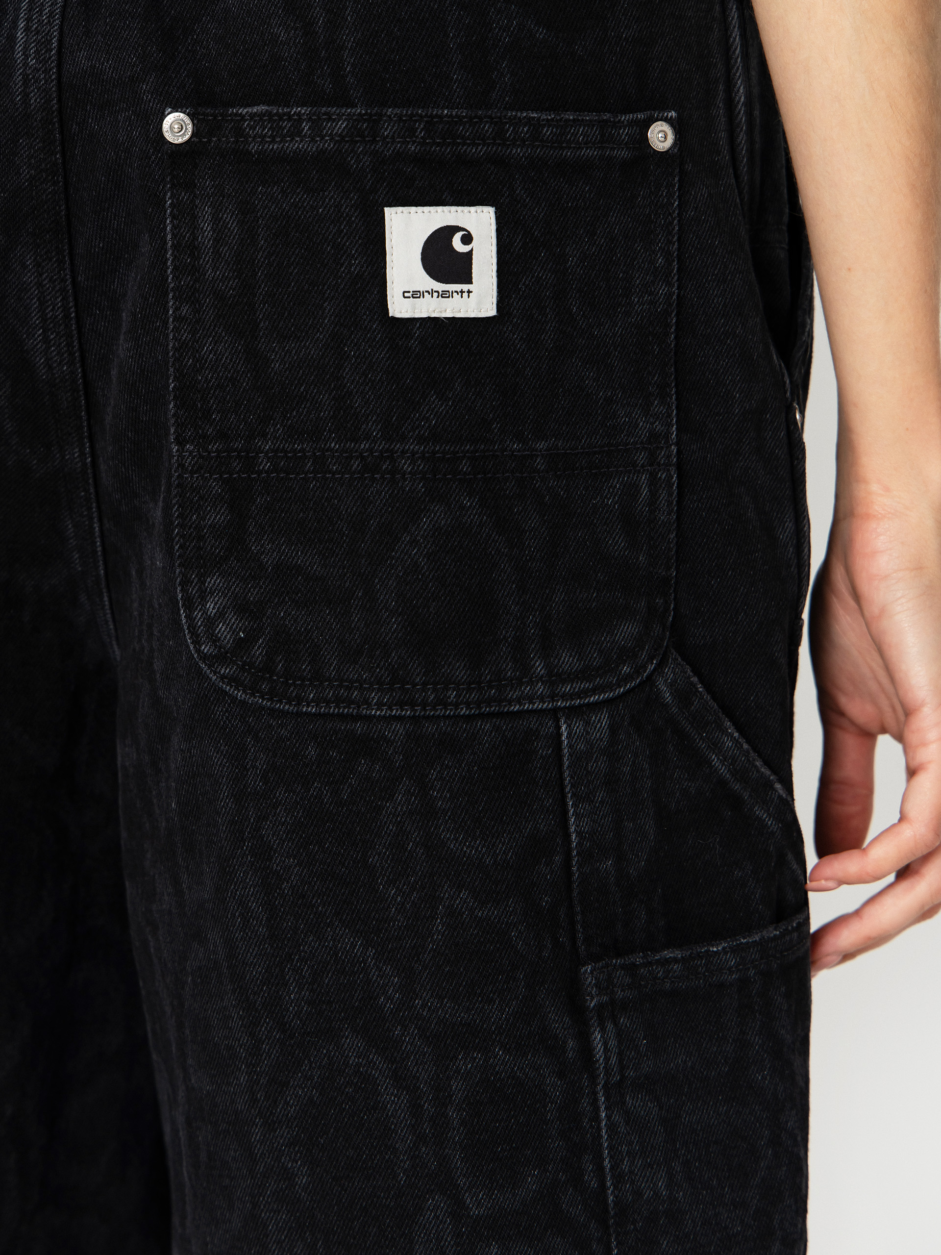 Rövidnadrág Carhartt WIP Snake Nixon Double Knee Wmn (snake camo/black)