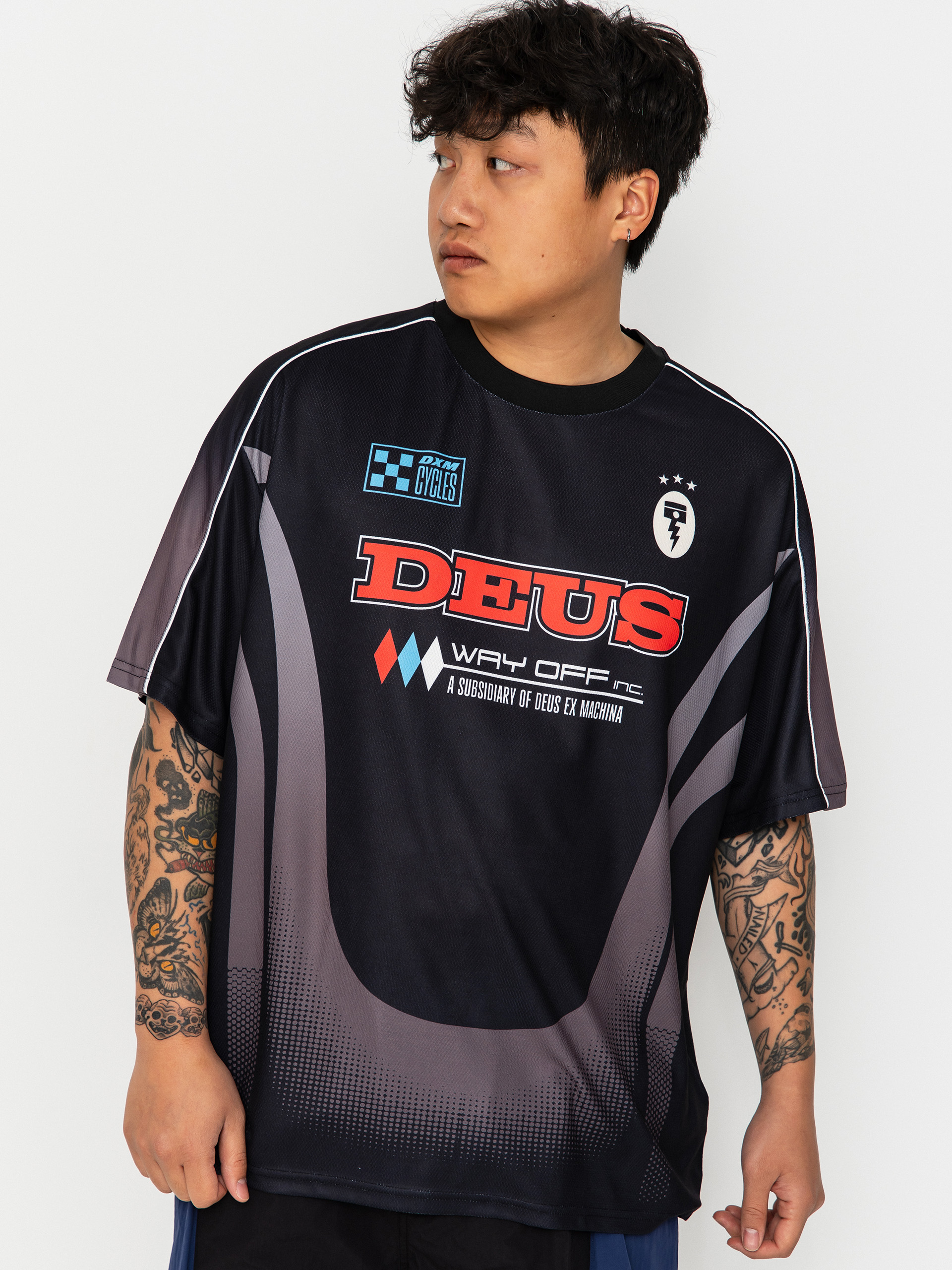 Póló Deus Ex Machina Enduro Ss Moto Jersey (black)