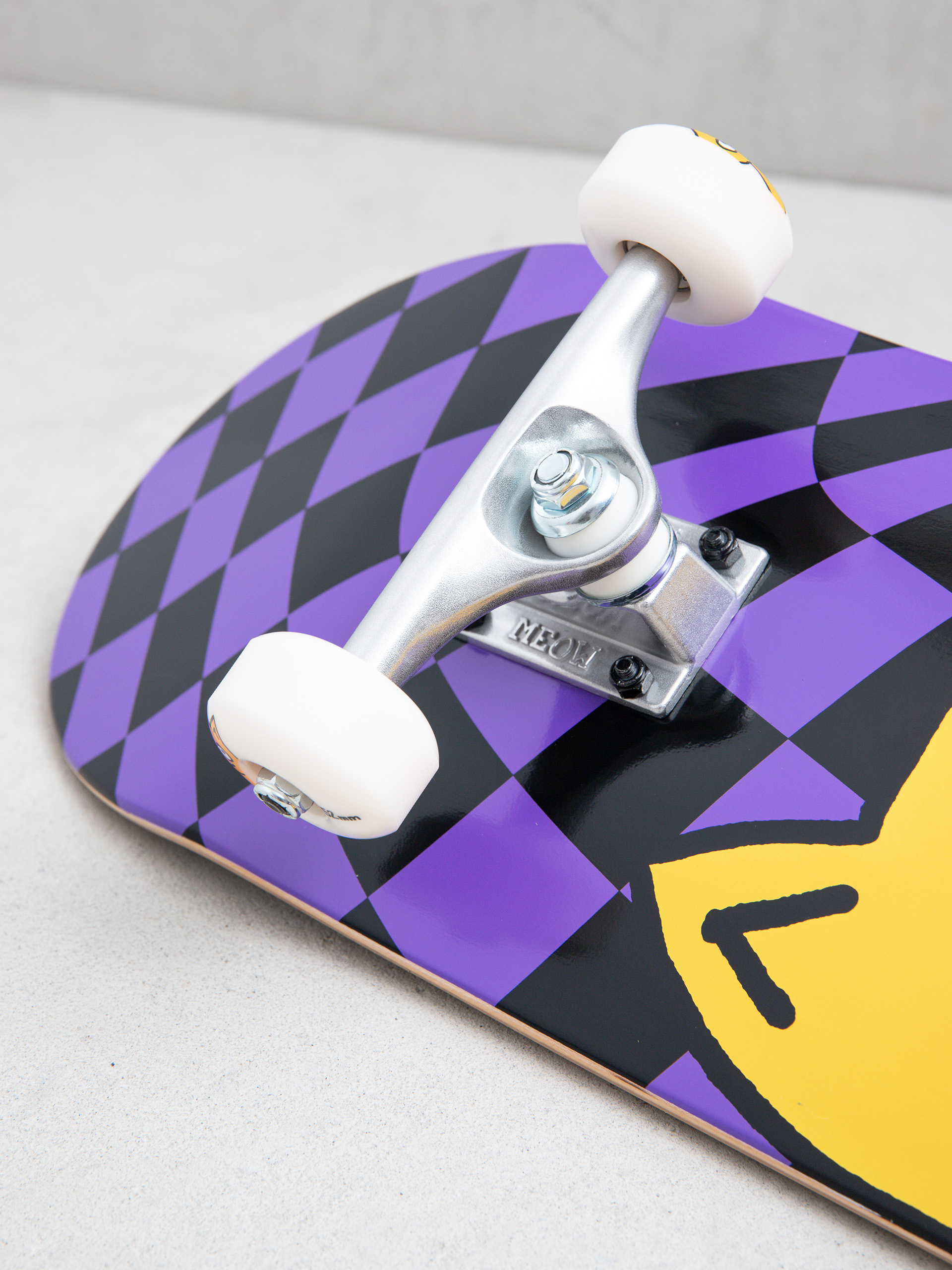 Meow Skateboards Big Cat Checker Twist Komplett gördeszka (purple)
