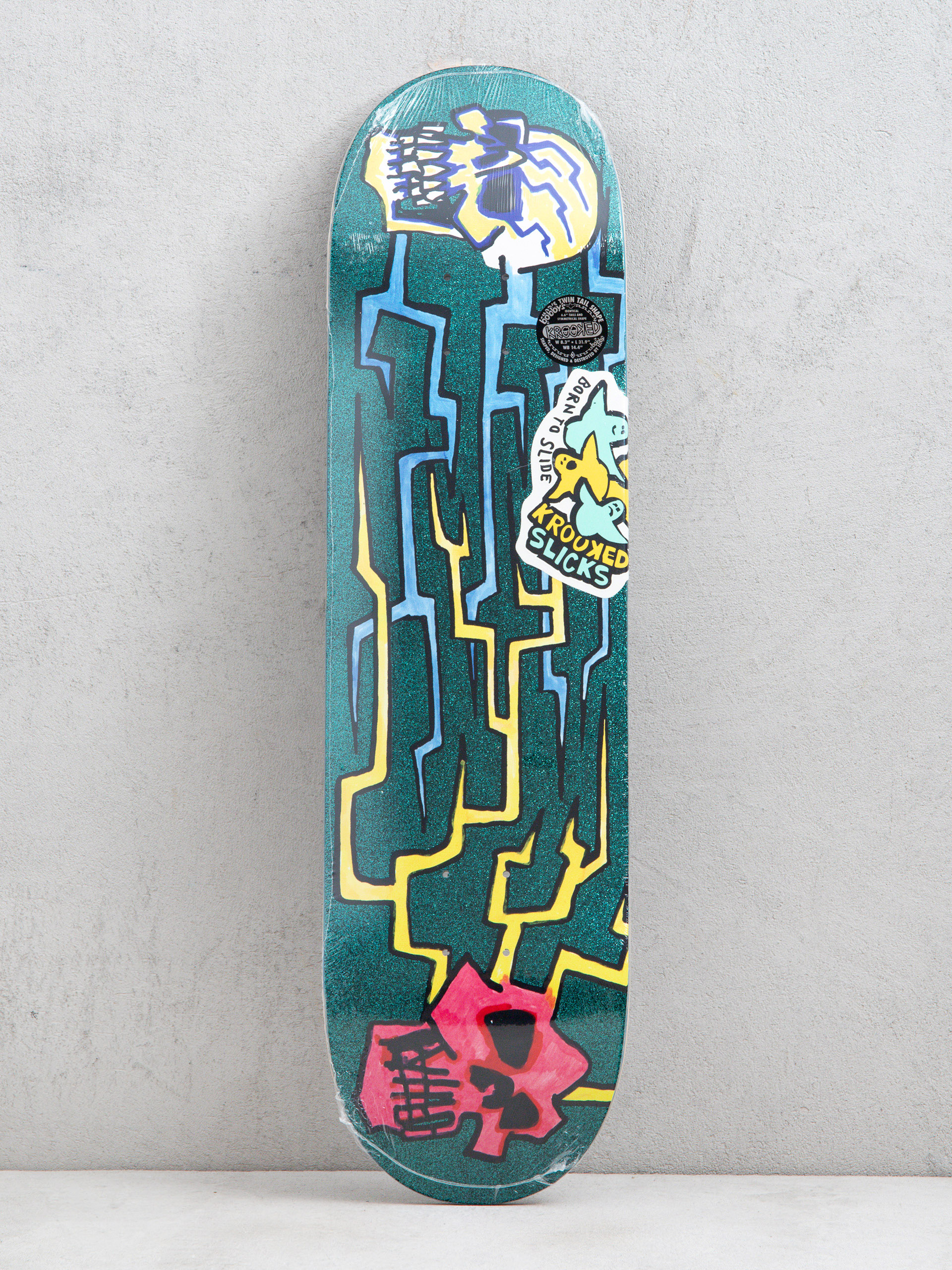 Krooked Worrest Skulls And Bolts Slick Gördeszka lap