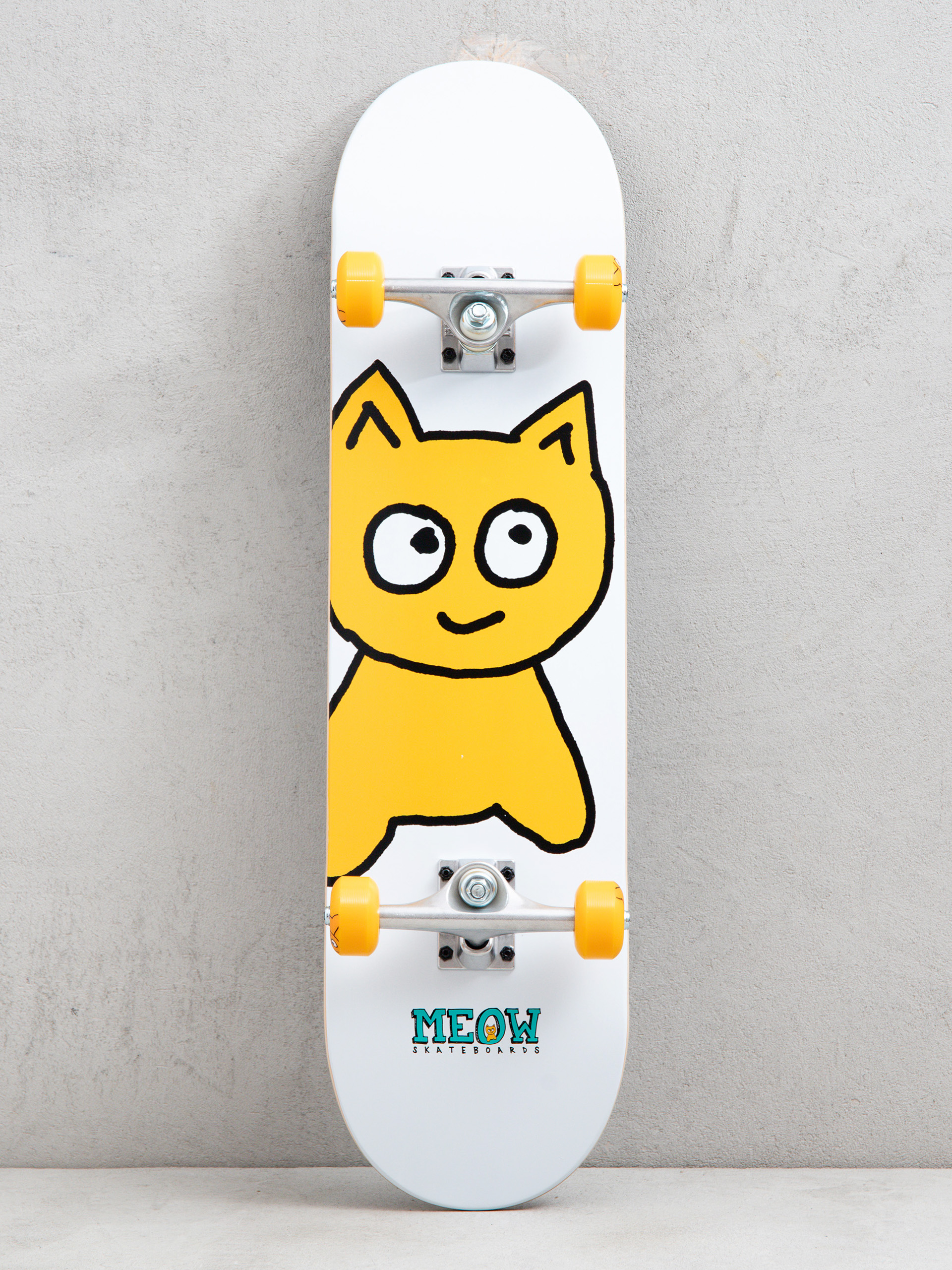 Meow Skateboards Big Cat Komplett gu00f6rdeszka (white)