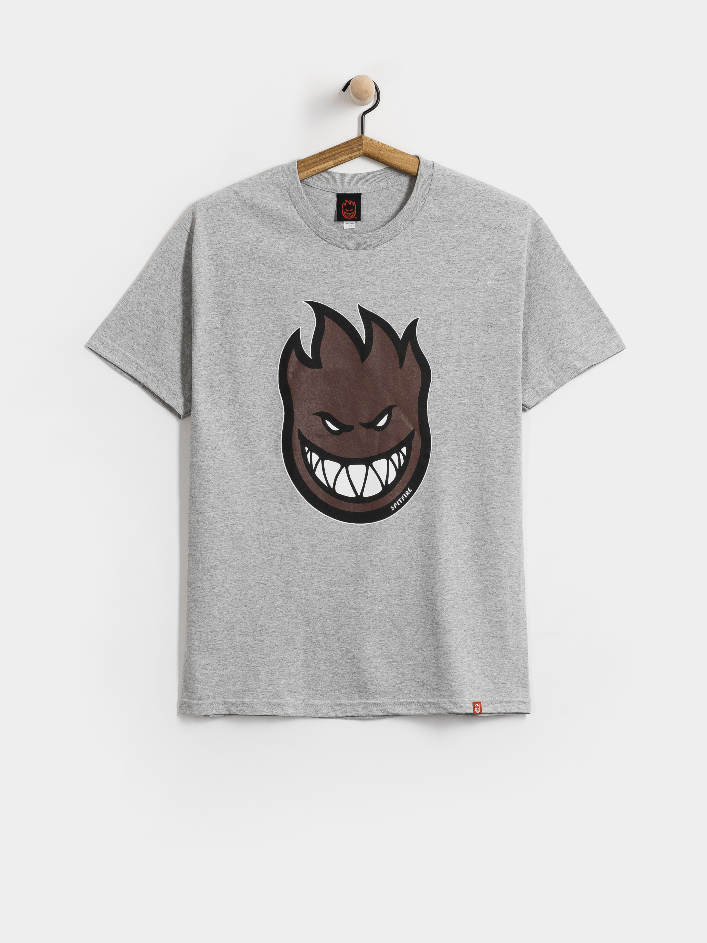 Póló Spitfire Bighead Fill (heather grey w/dark red black & white print)