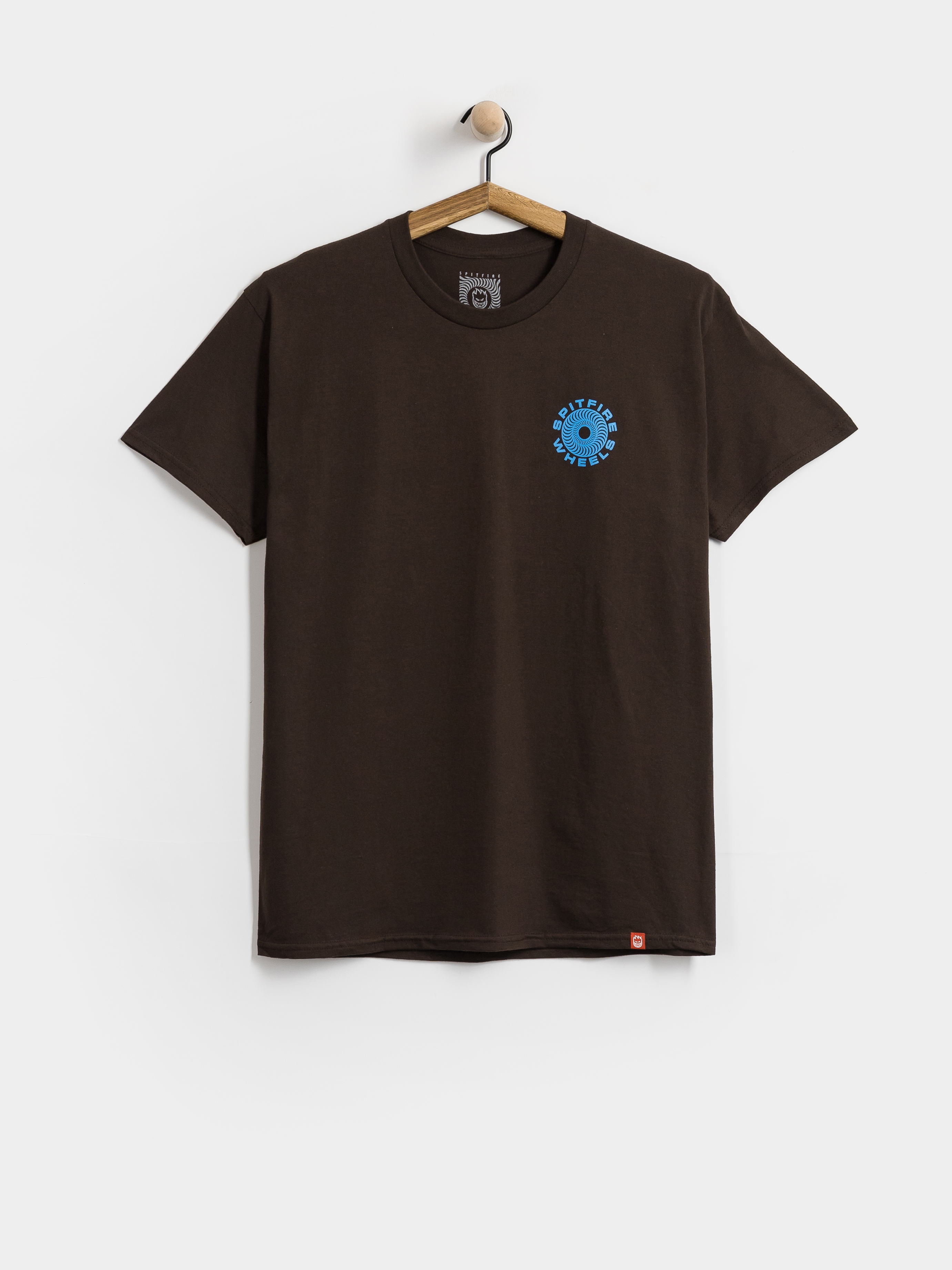 Póló Spitfire Classic '87 Swirl Fill (dark chocolate with blue & white prints)