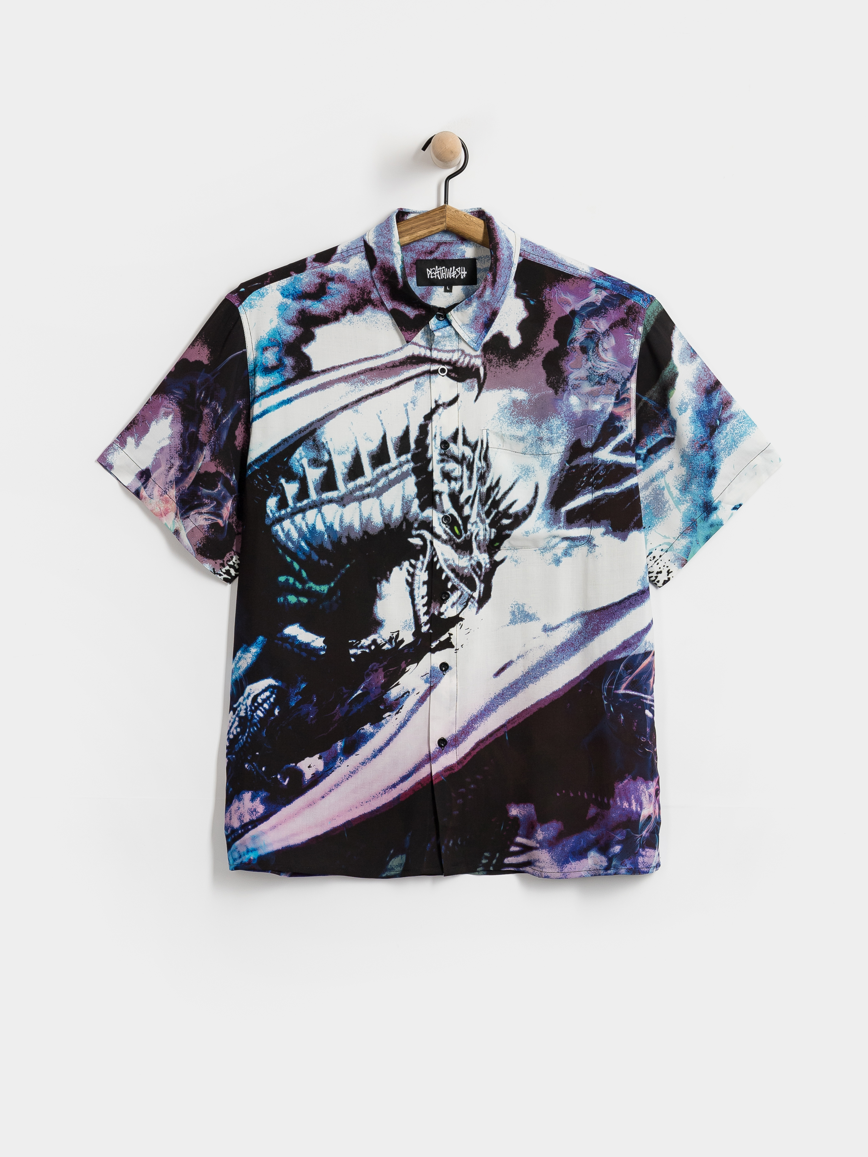 Ing Deathwish Inferno Button Up (black aop)