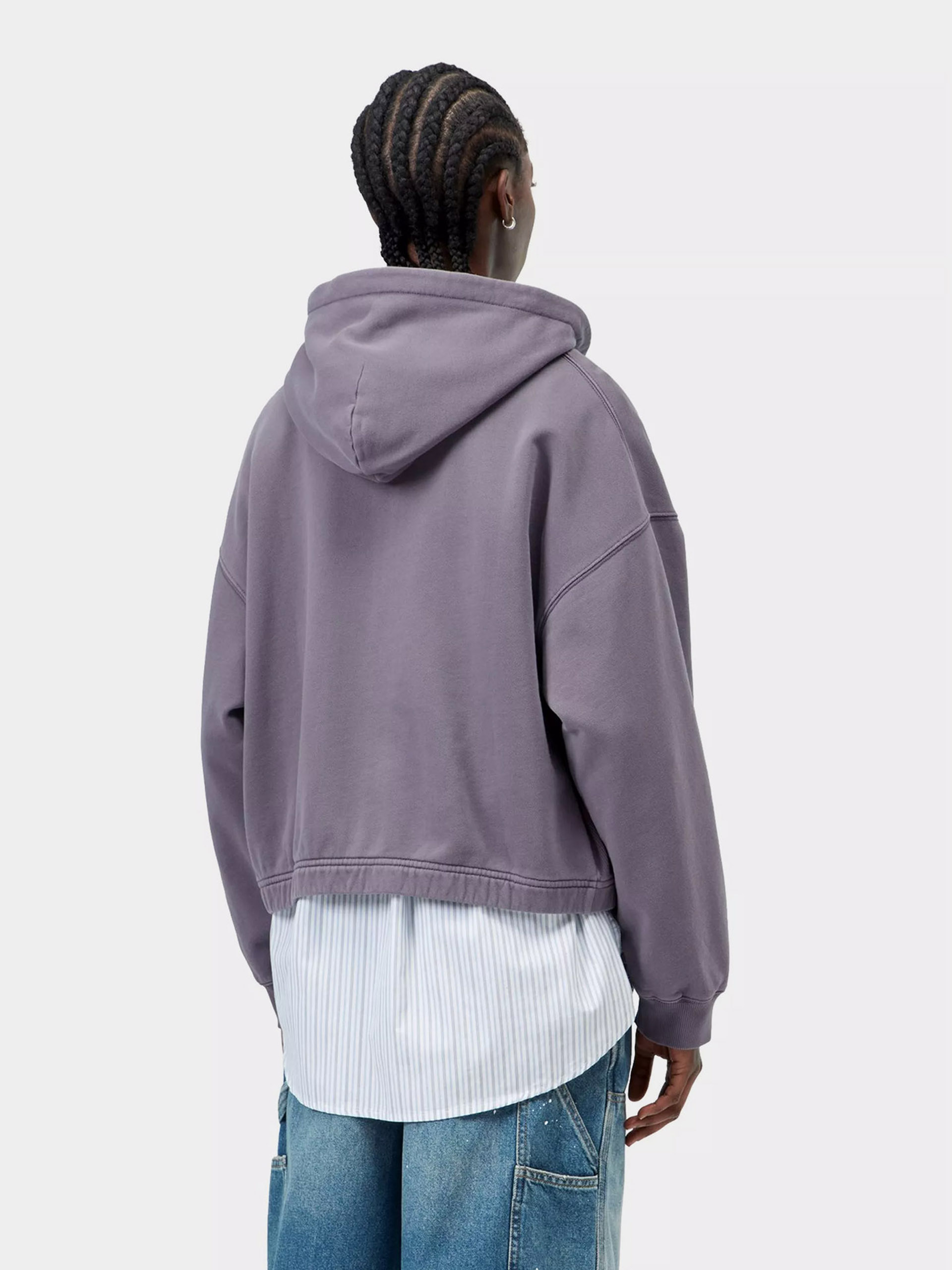 Kapucnis pulóver Carhartt WIP Hoggard ZHD Wmn (shady purple)