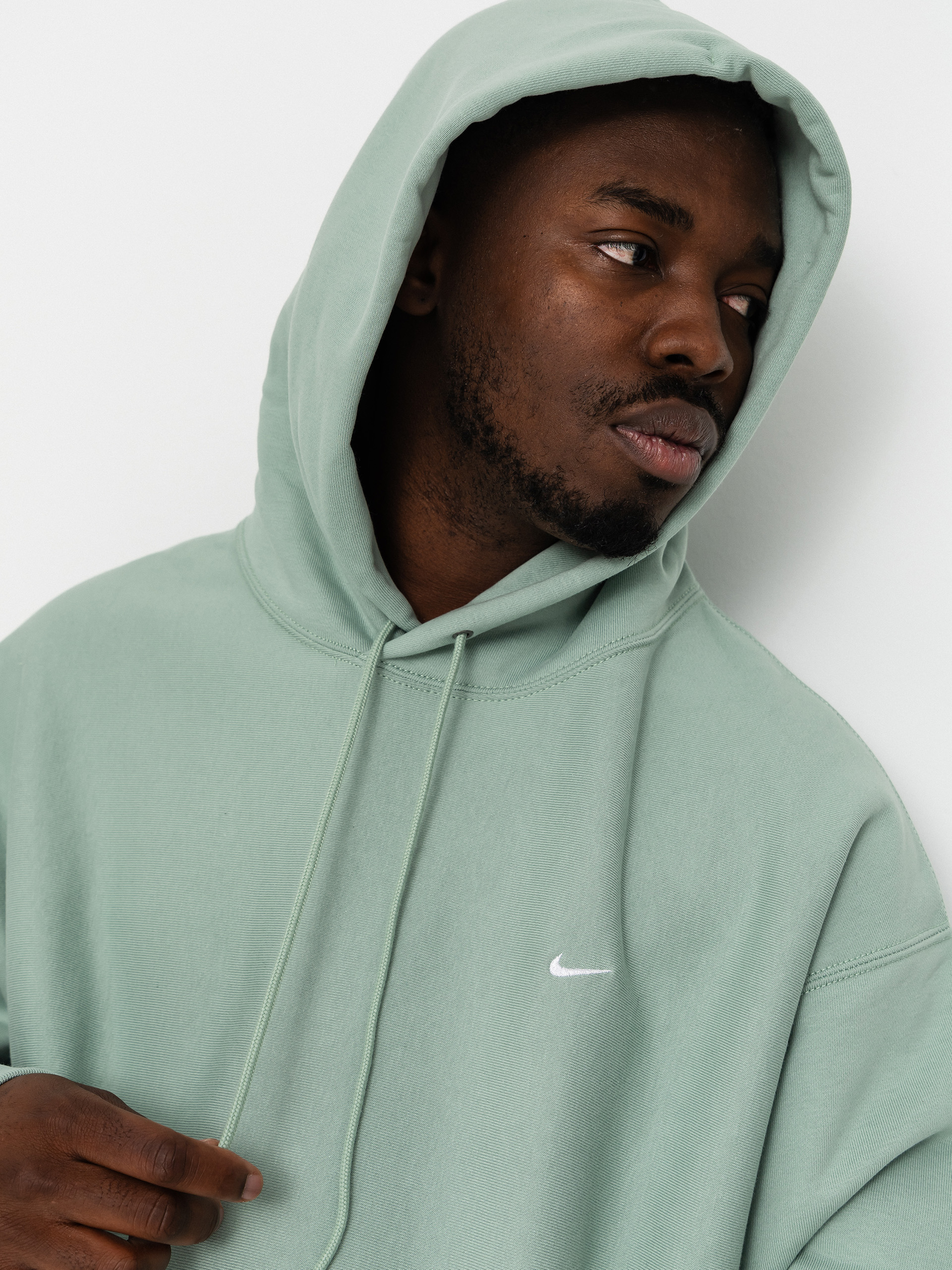 Nike SB Solo Swoosh HD Kapucnis pulóver (steam/white)