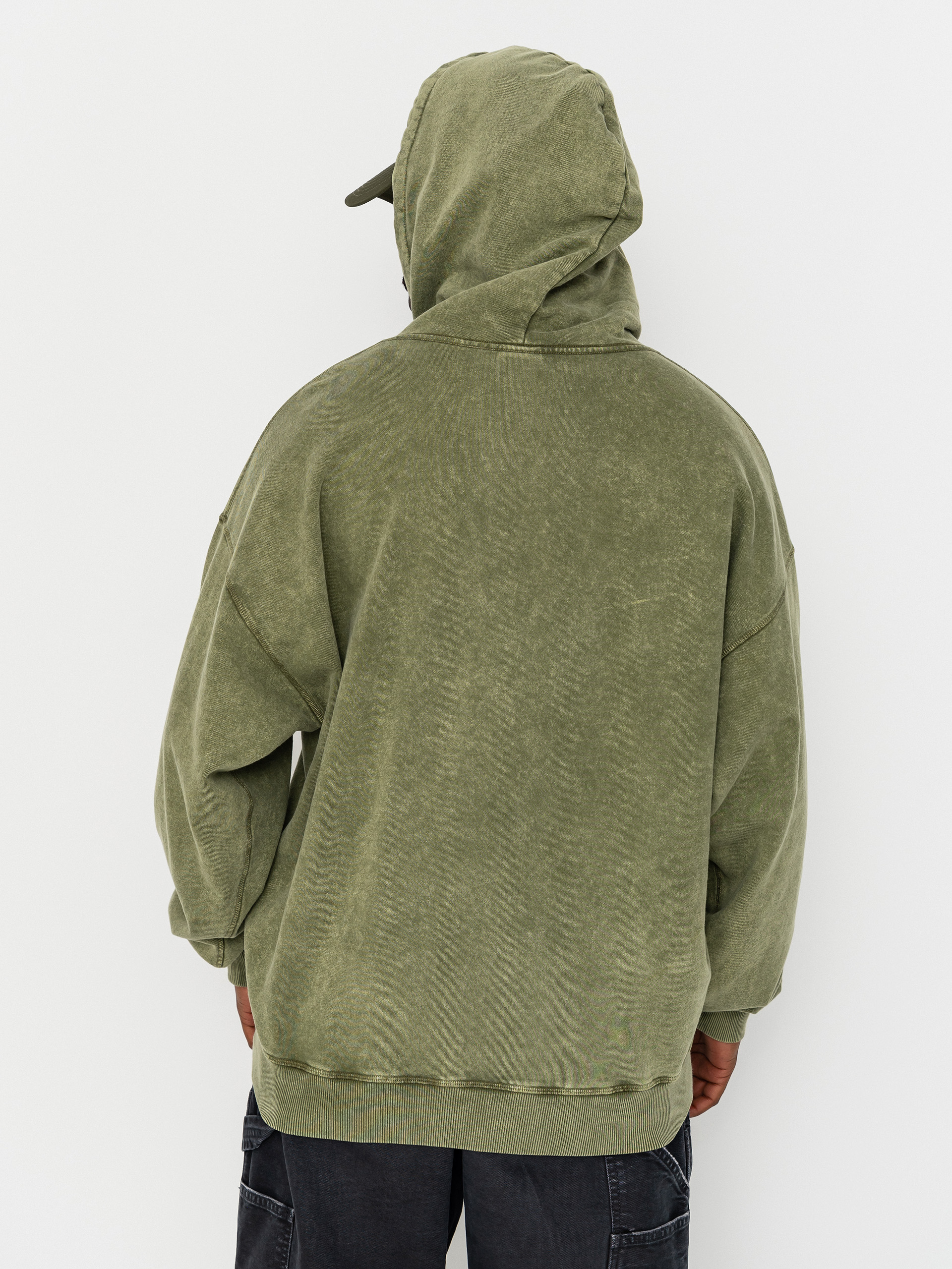 Kapucnis pulóver Polar Skate Acid Frank Soul HD (army green)
