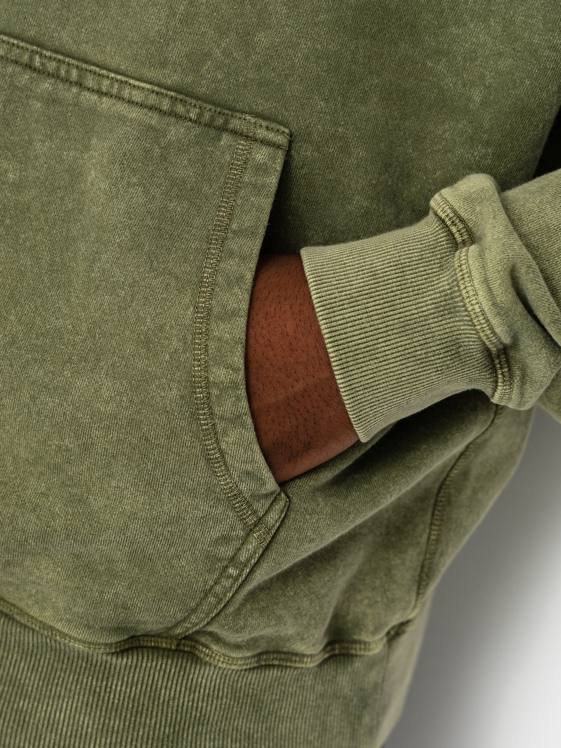 Kapucnis pulóver Polar Skate Acid Frank Soul HD (army green)