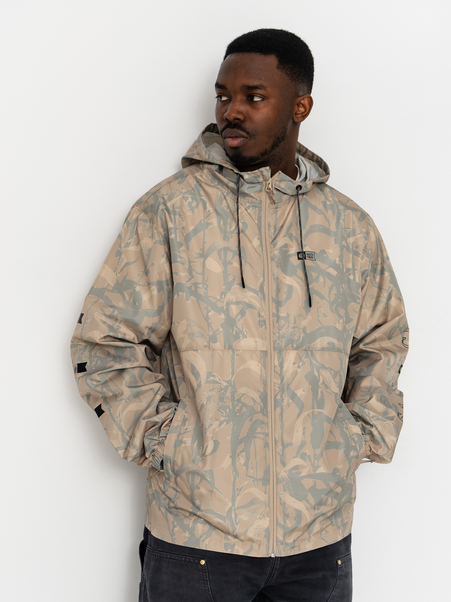 Salty Crew Surface Windbreaker Dzseki (light camo)