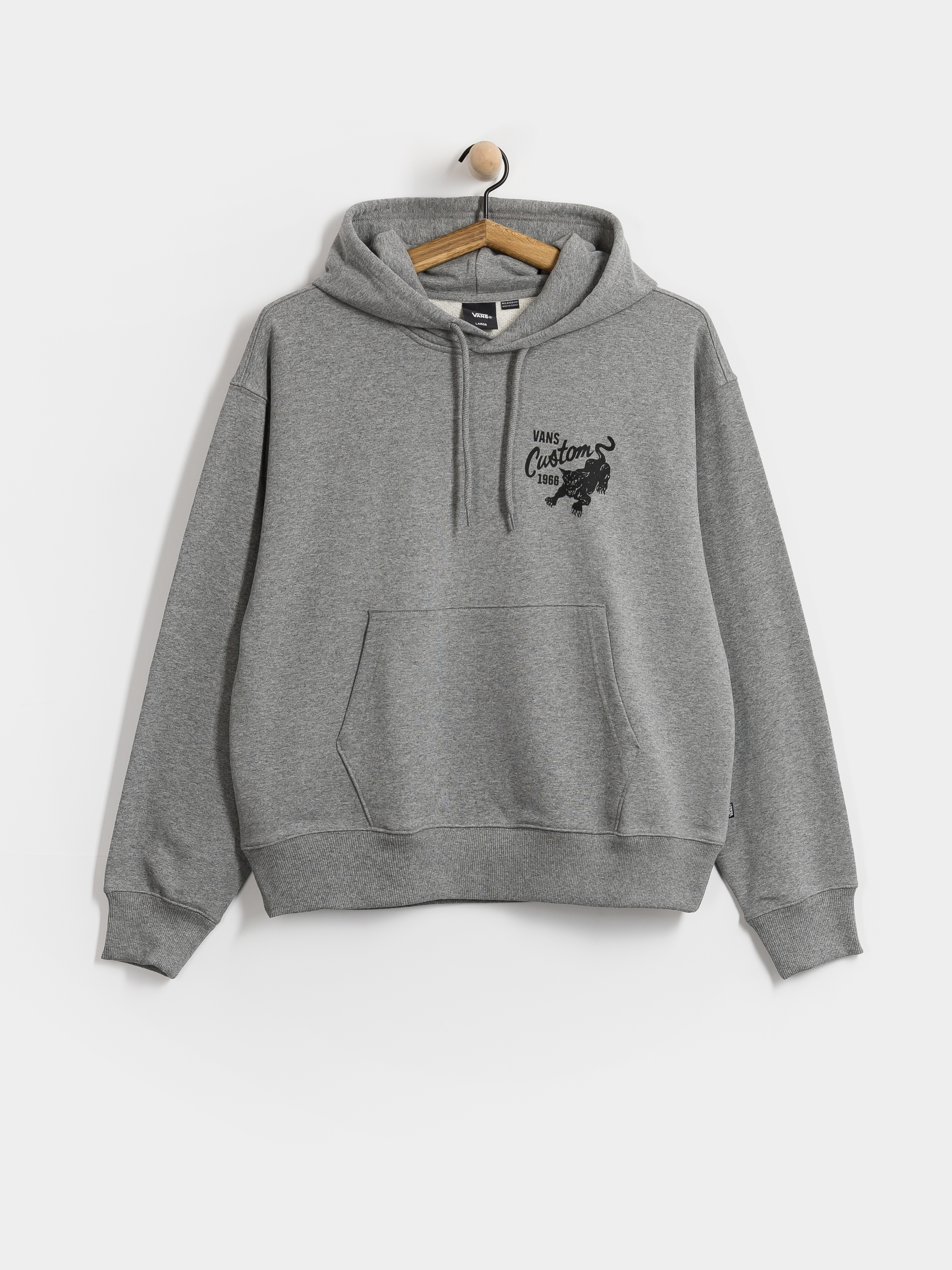 Kapucnis pulóver Vans Custom Cat HD (cement heather)