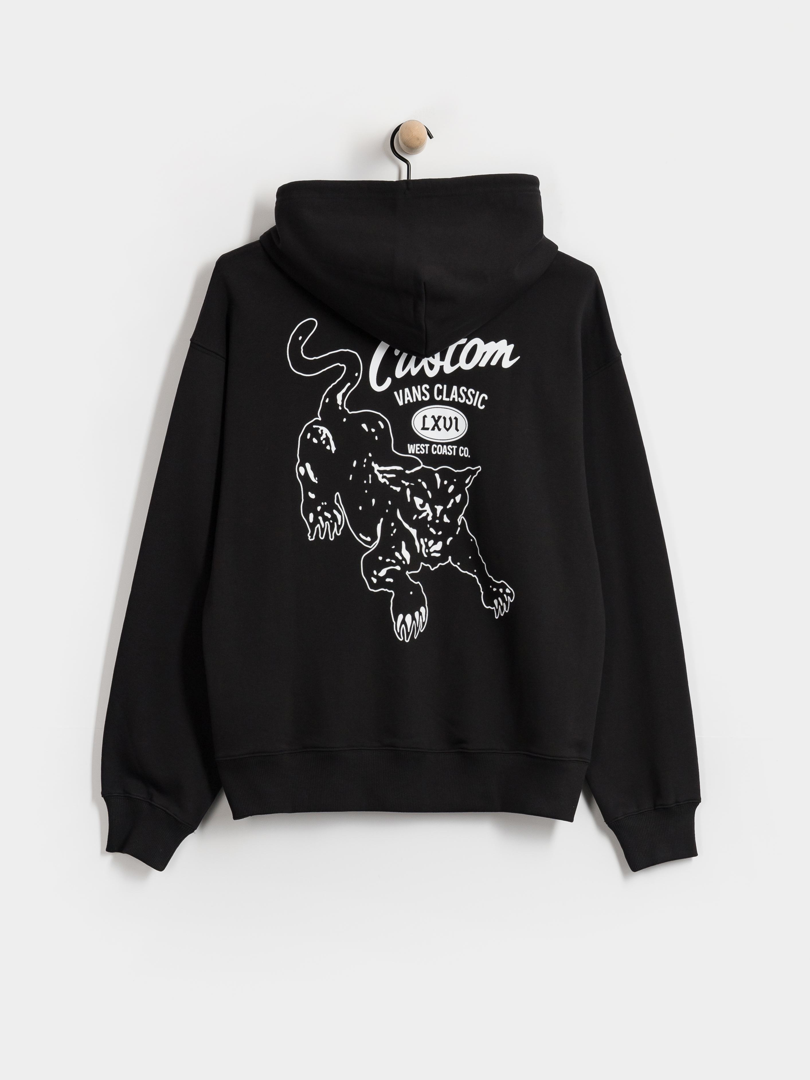 Kapucnis pulu00f3ver Vans Custom Cat HD (black)