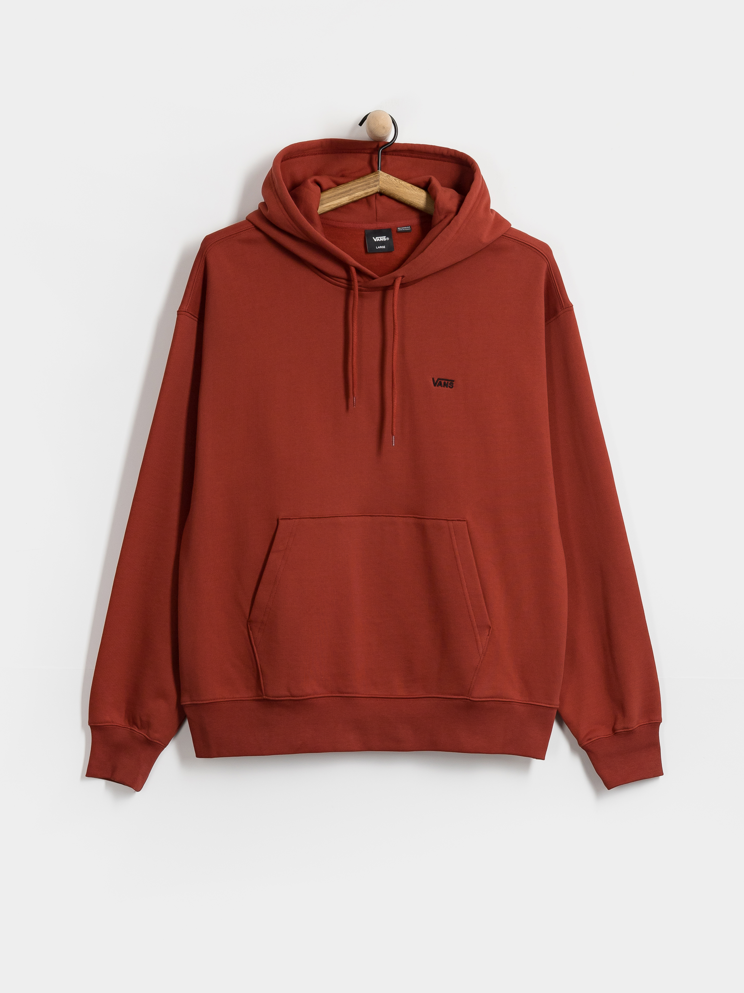 Kapucnis pulóver Vans Left Chest II HD (poppy ember)