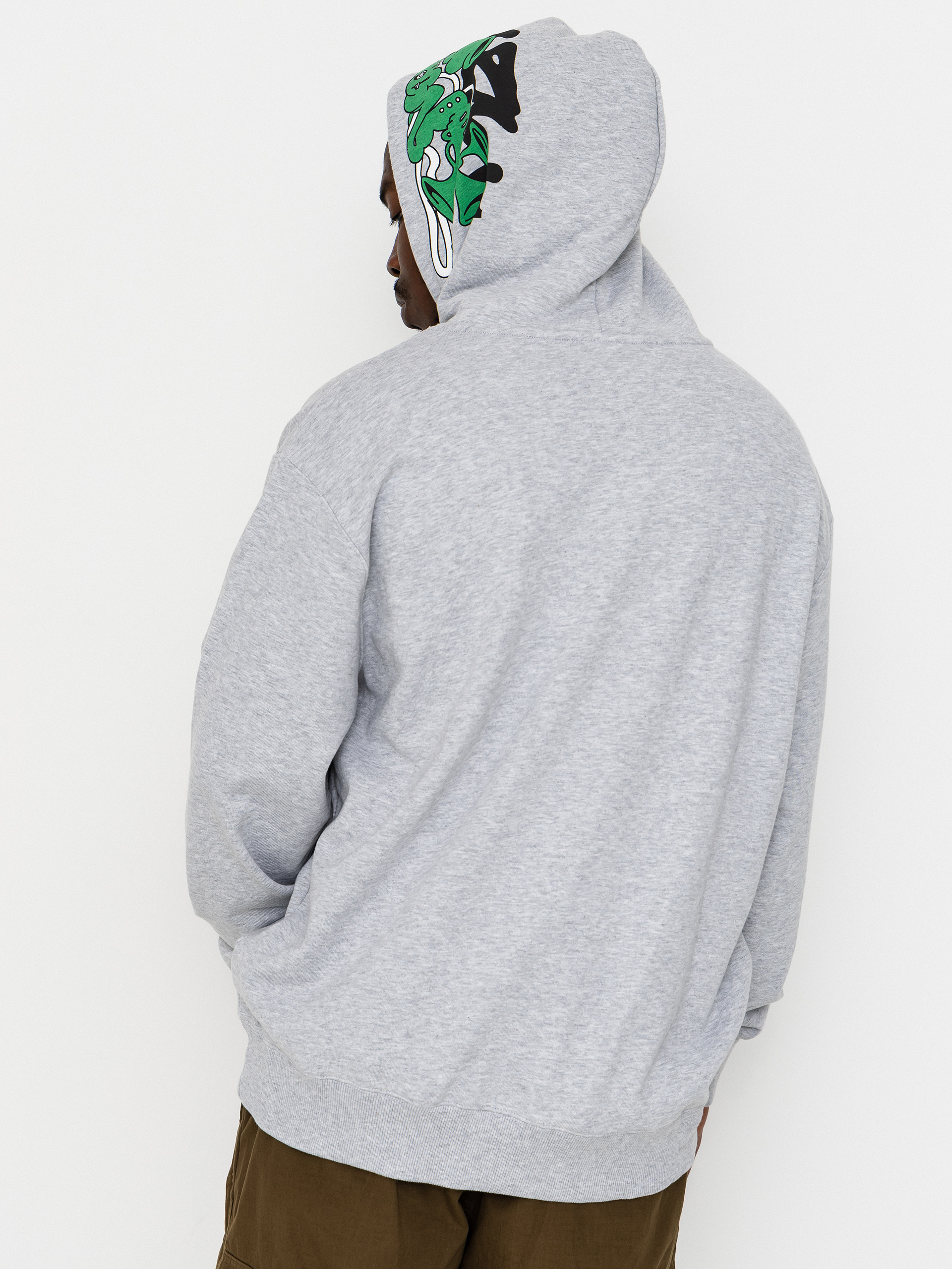Kapucnis pulóver Element Horn HD (mid grey heather)