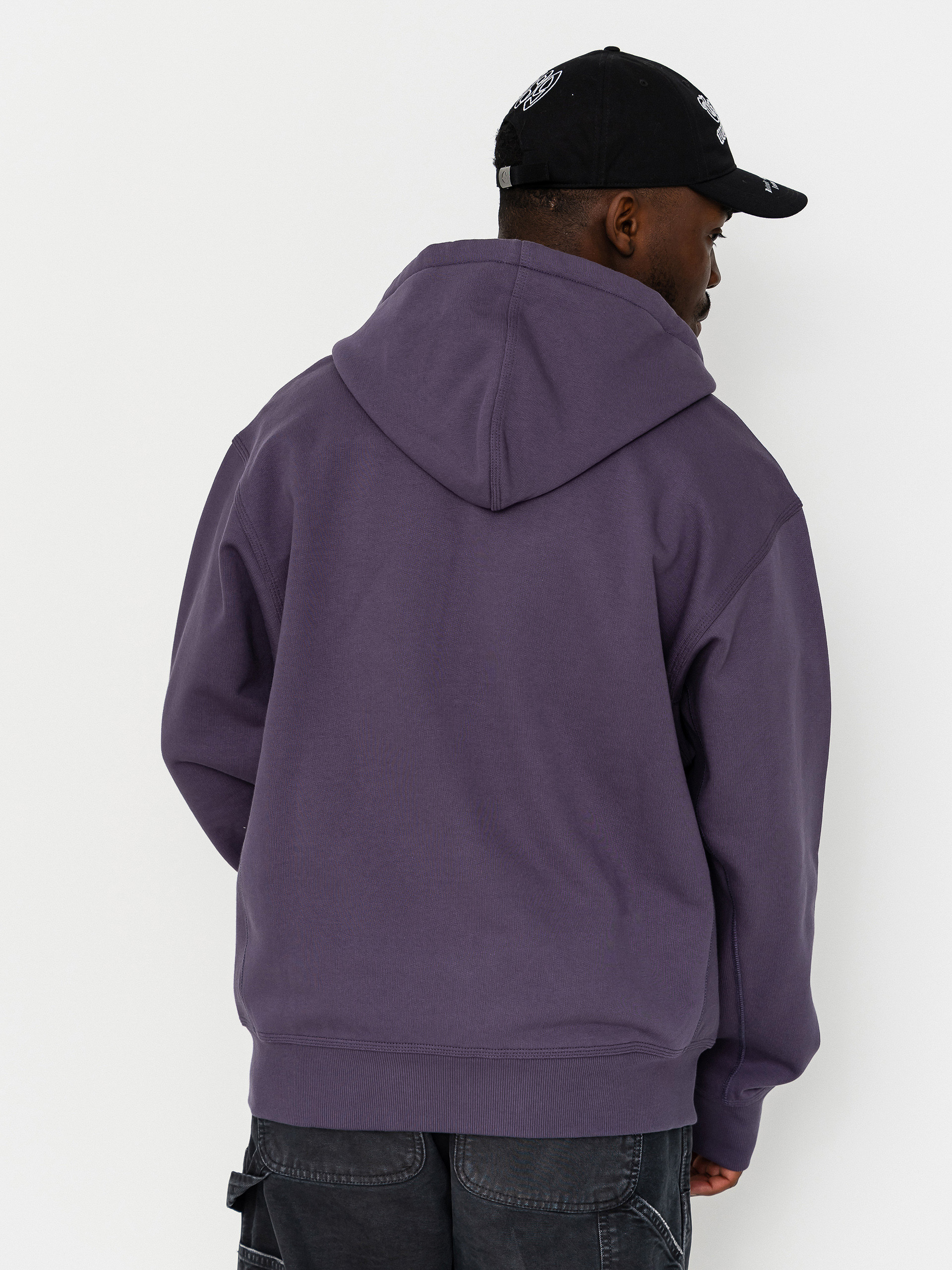 Kapucnis pulóver Carhartt WIP American Script ZHD (shady purple)