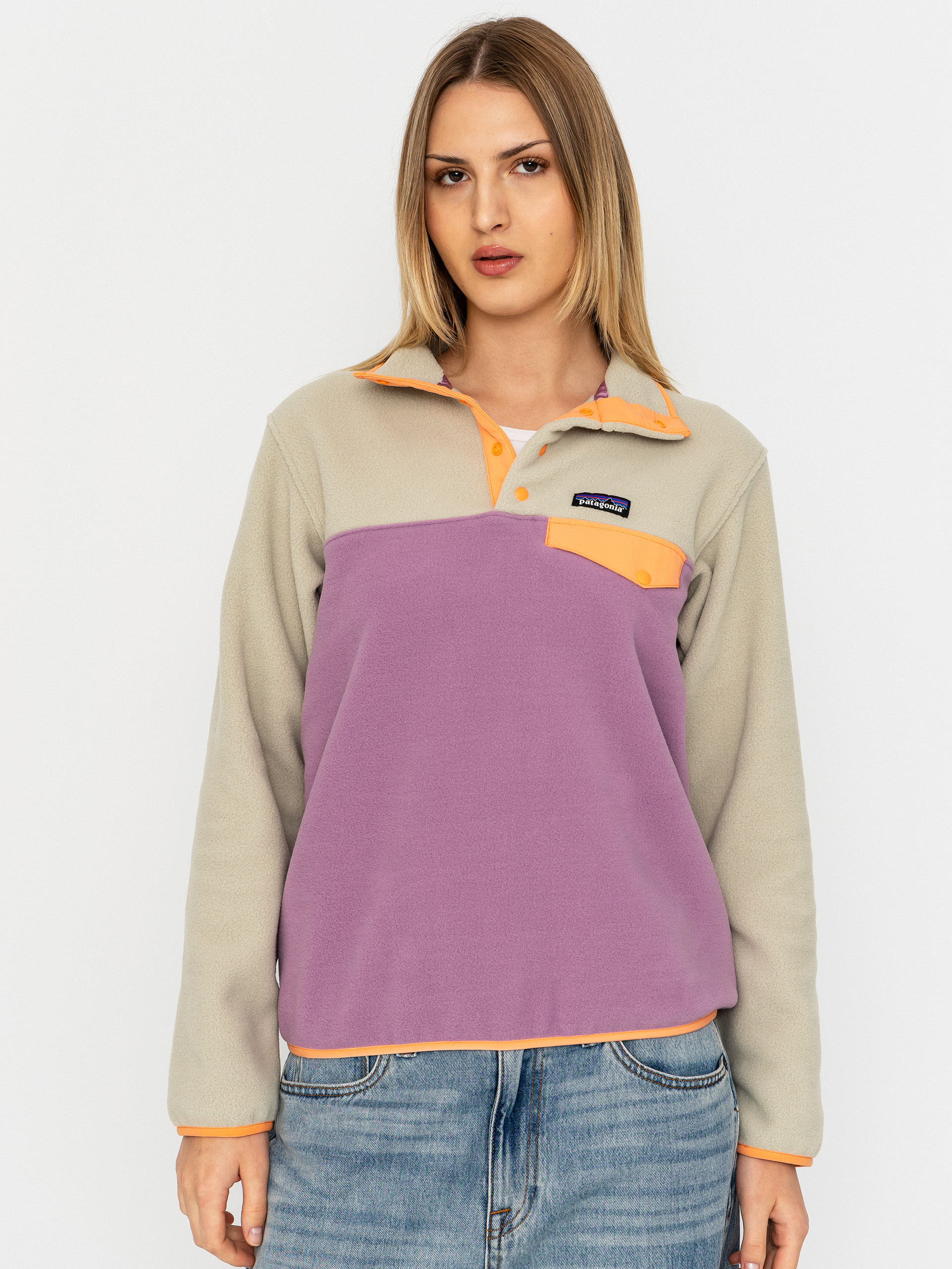 Patagonia Lightweight Synchilla Snap T Wmn Polu00e1r pulu00f3ver (light violet)