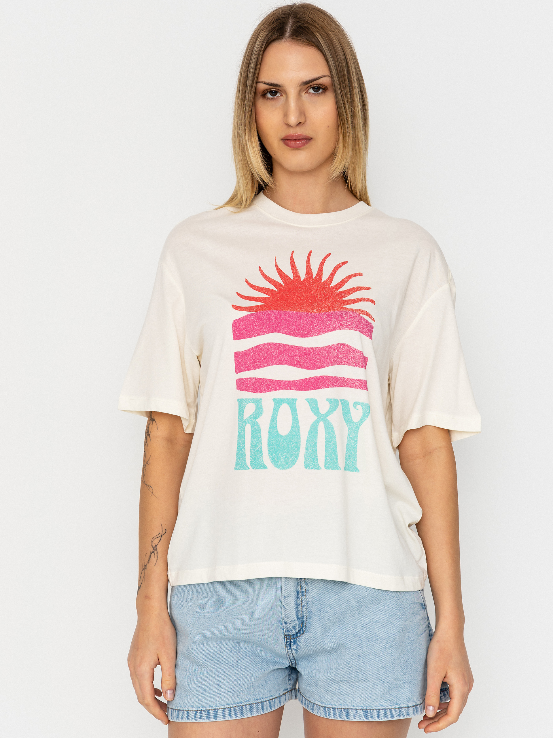 Roxy Hangloose Poster Wmn Póló (coconut milk)