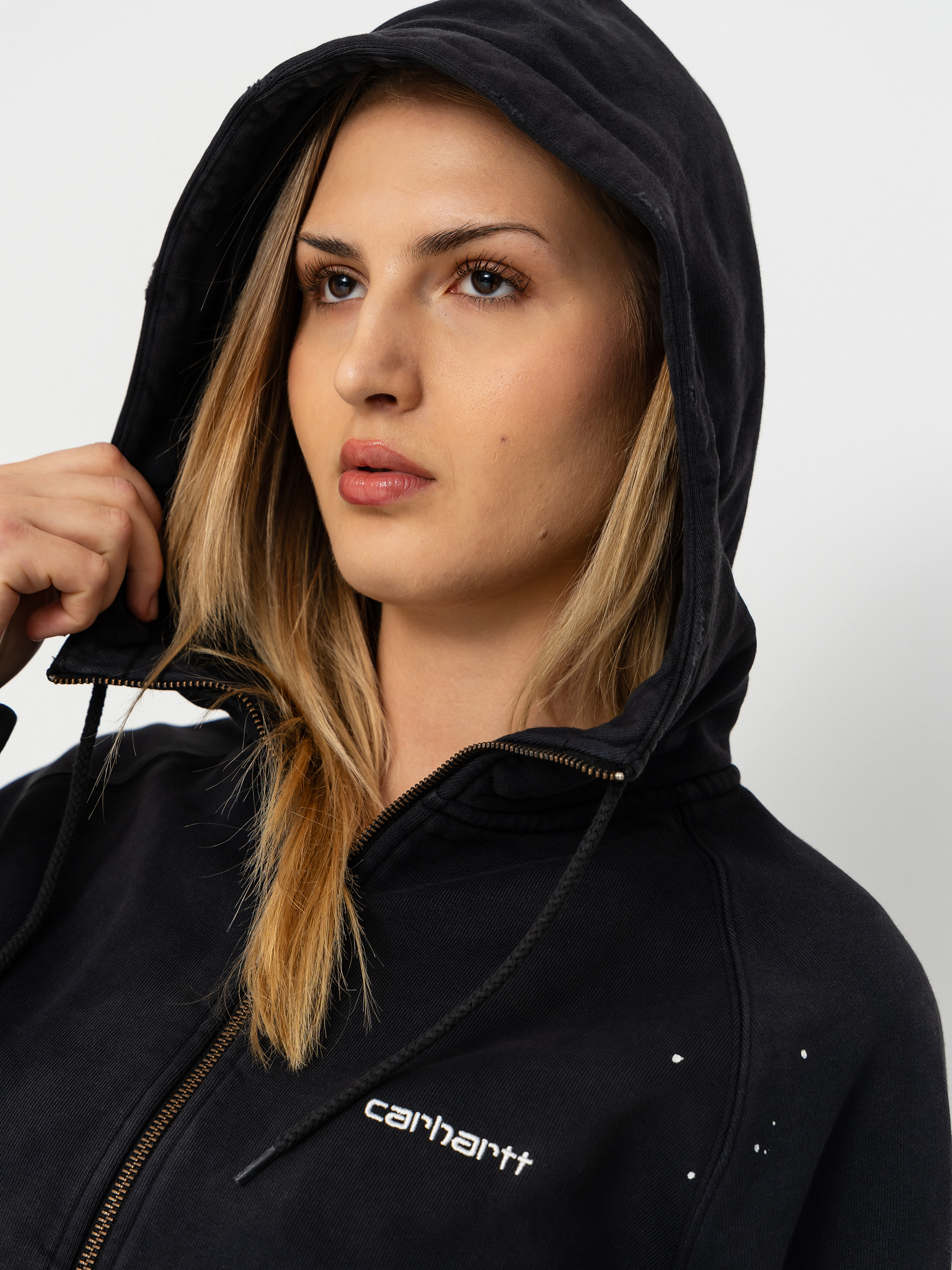 Kapucnis pulóver Carhartt WIP Painter ZHD Wmn (black)