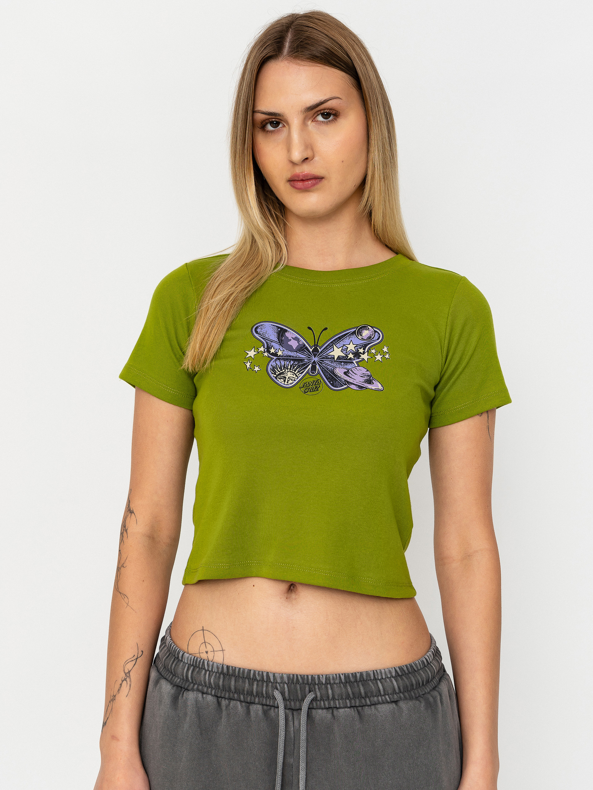 Santa Cruz Galaxy Butterfly Wmn Póló (pesto)