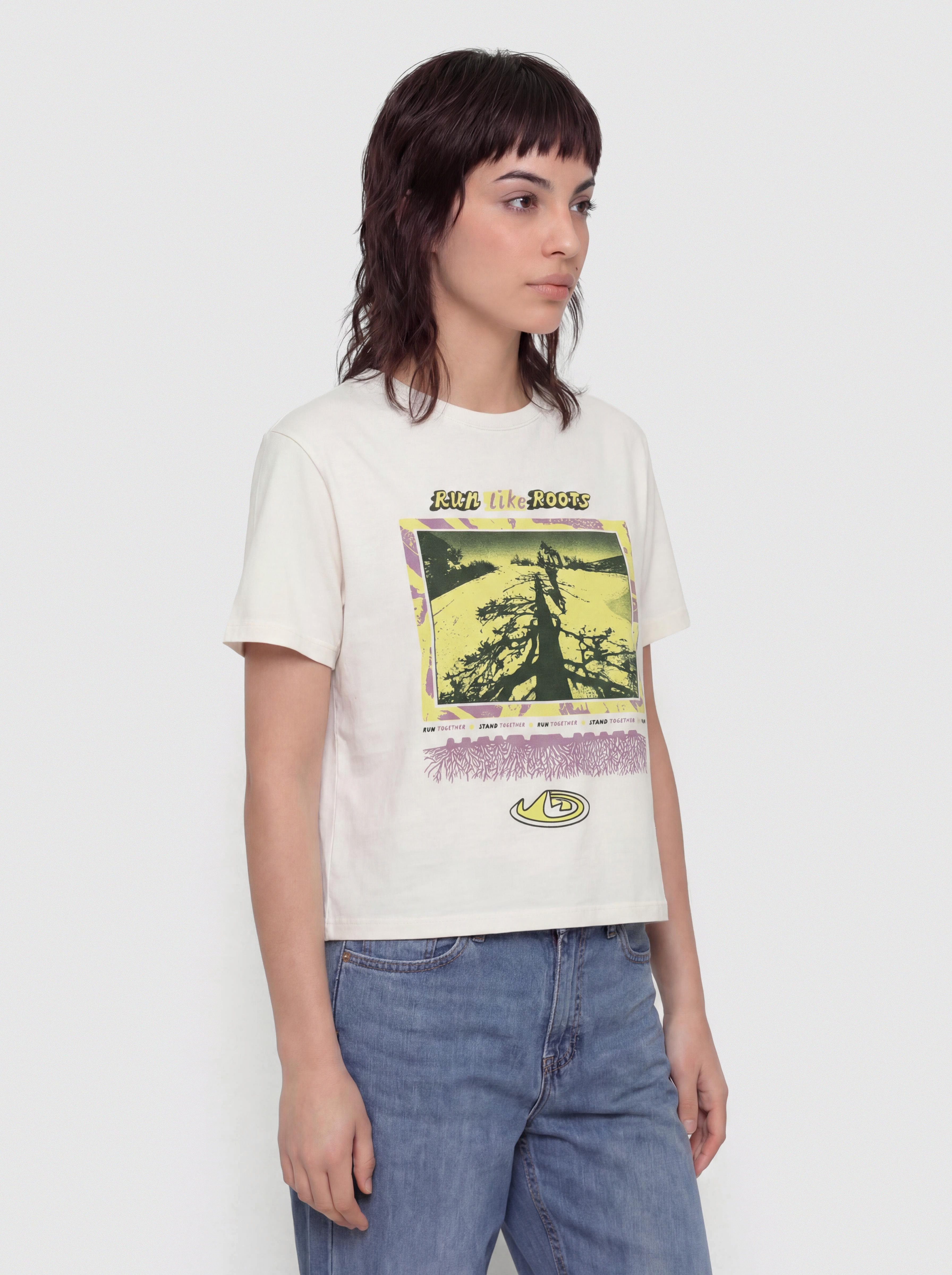 Patagonia Run Like Roots Wmn Póló (undyed natural)
