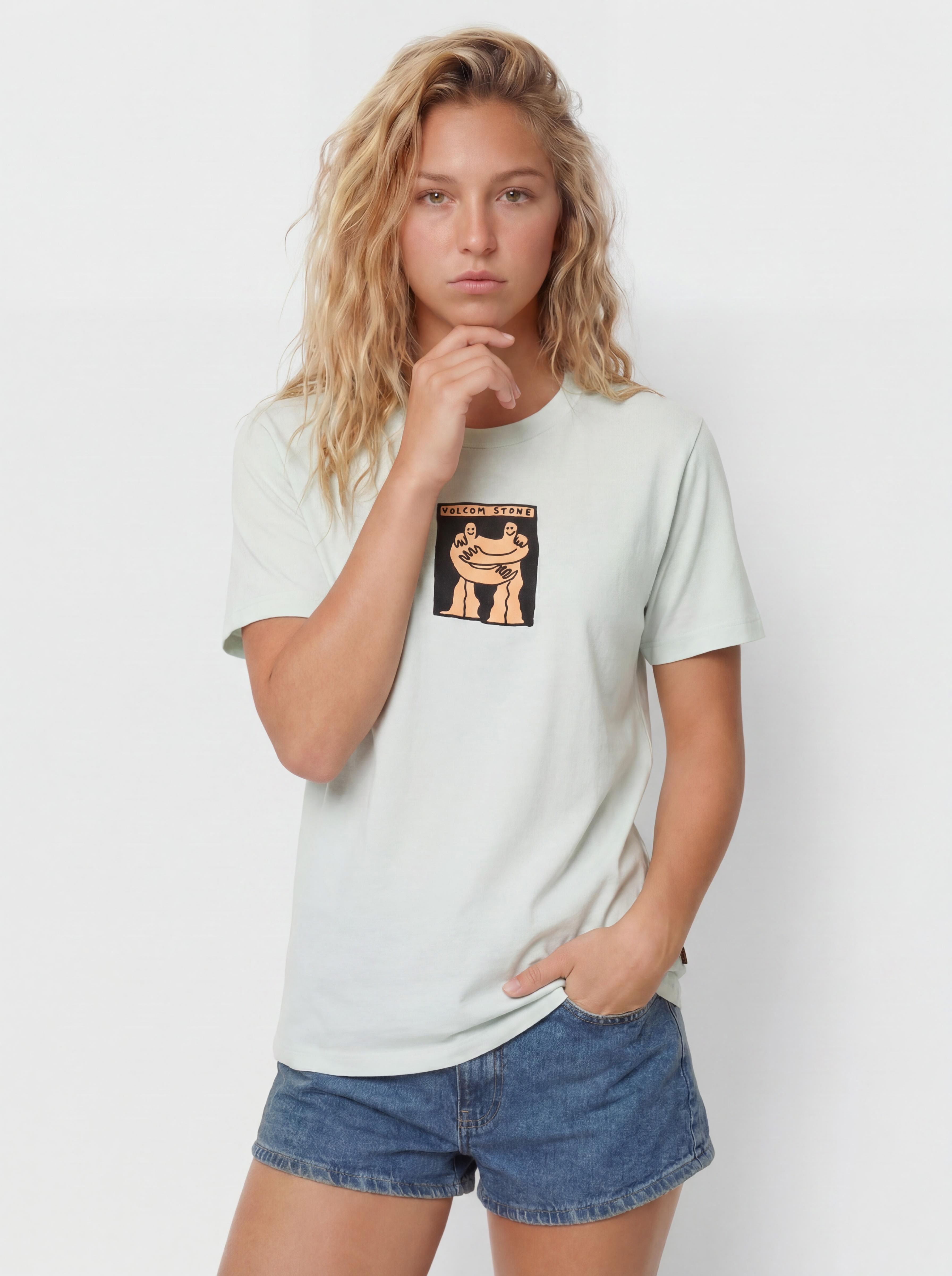 Volcom Downtown Póló Wmn (cloud blue)