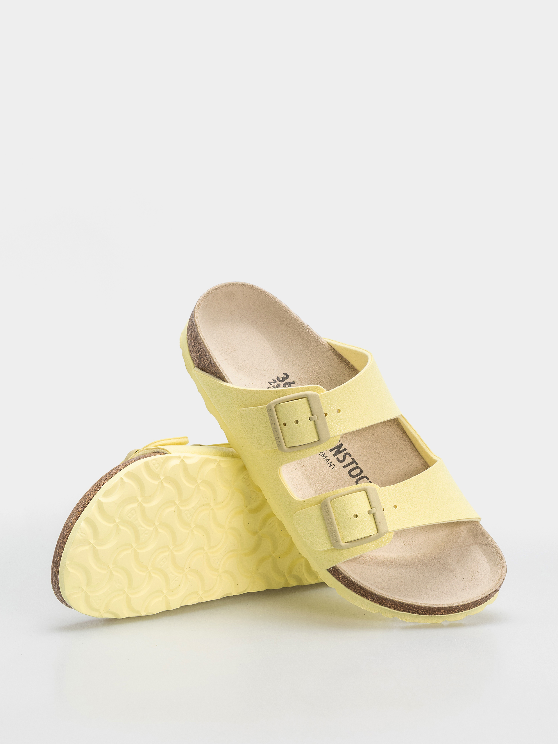 Birkenstock Arizona Birko Flor Nubuk Narrow Flip-flop papucsok (popcorn)