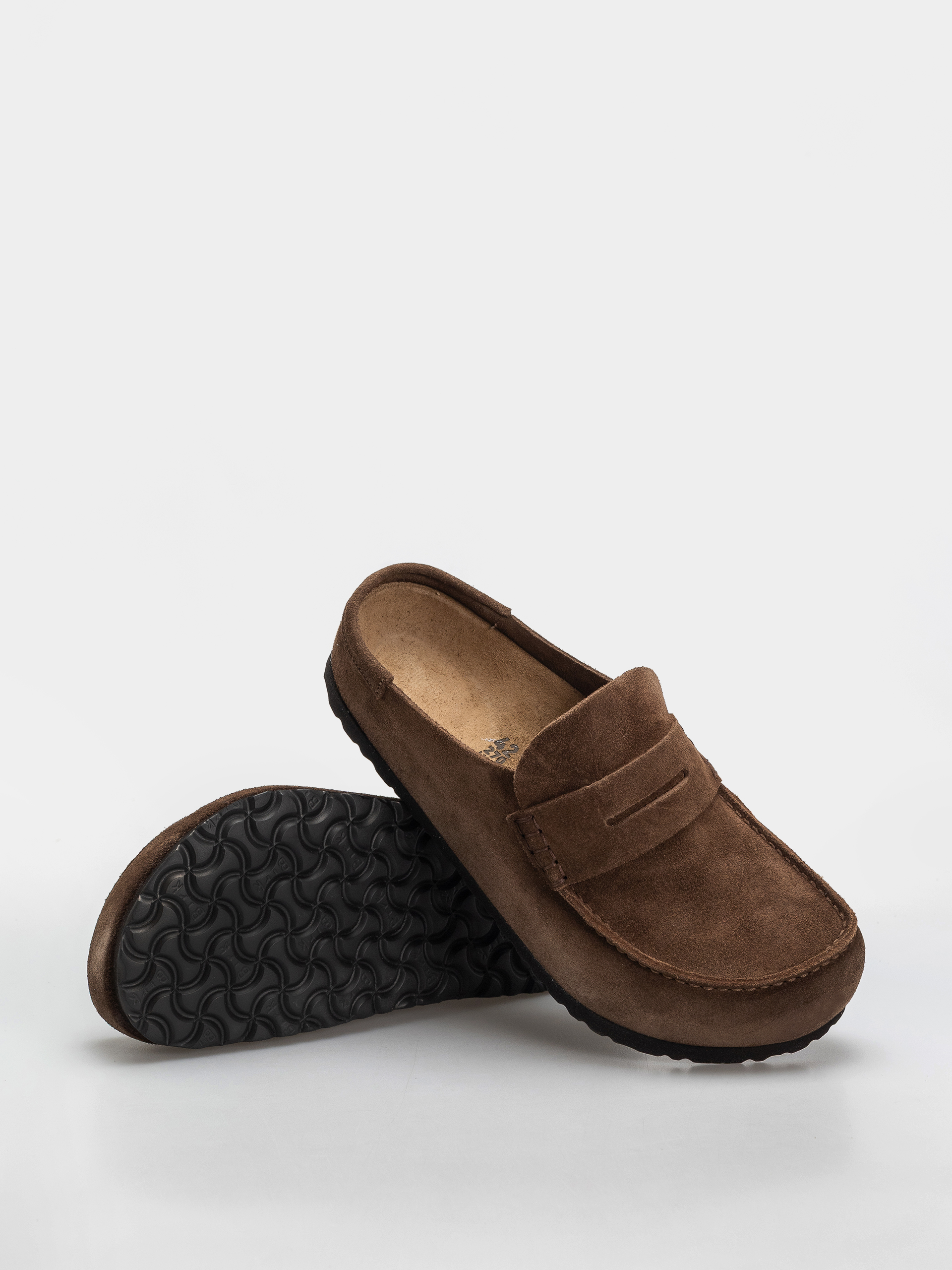 Birkenstock Naples Wrapped Suede Leather Regular Flip-flop papucsok (carafe)