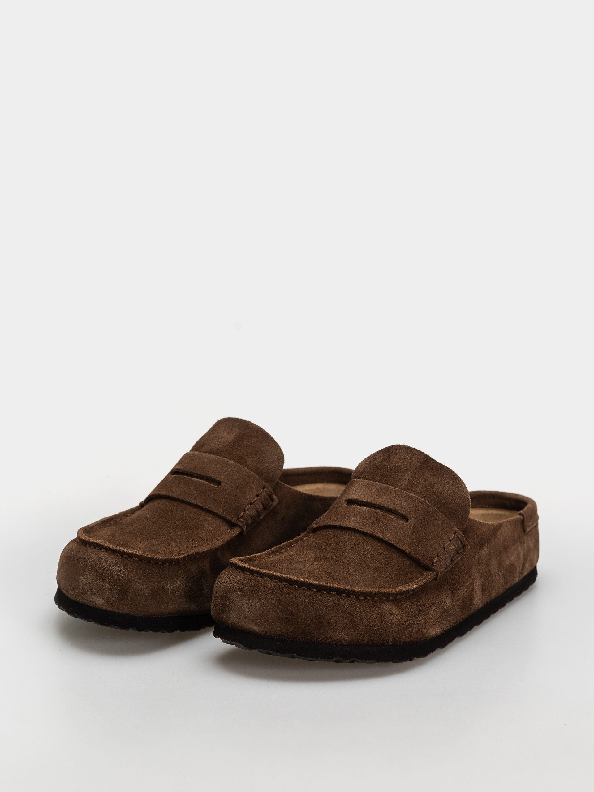 Birkenstock Naples Wrapped Suede Leather Regular Flip-flop papucsok (carafe)