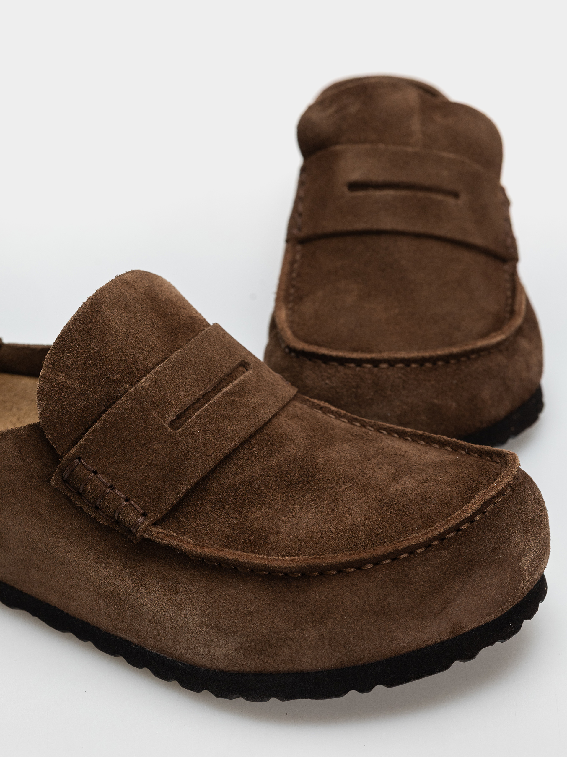 Birkenstock Naples Wrapped Suede Leather Regular Flip-flop papucsok (carafe)