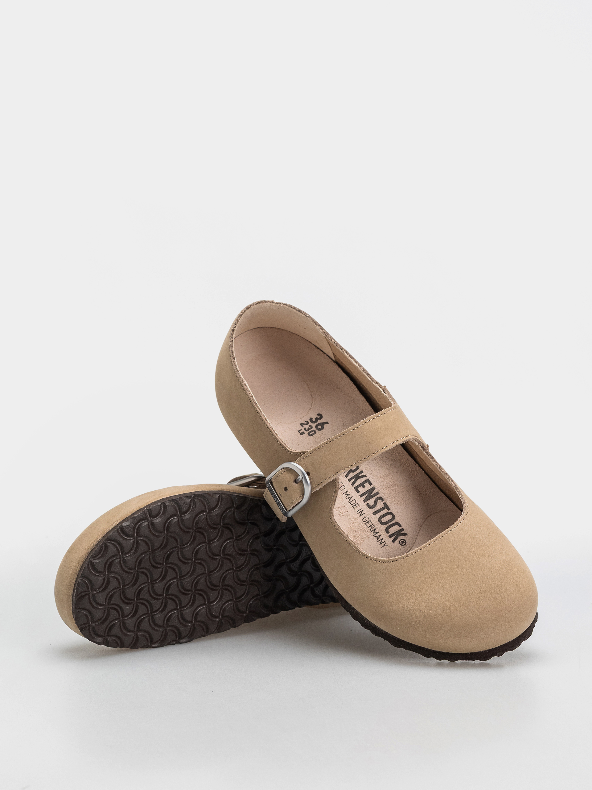 Birkenstock Santa Clarita Nubuck Leather Narrow Wmn Flip-flop papucsok (sandcastle)