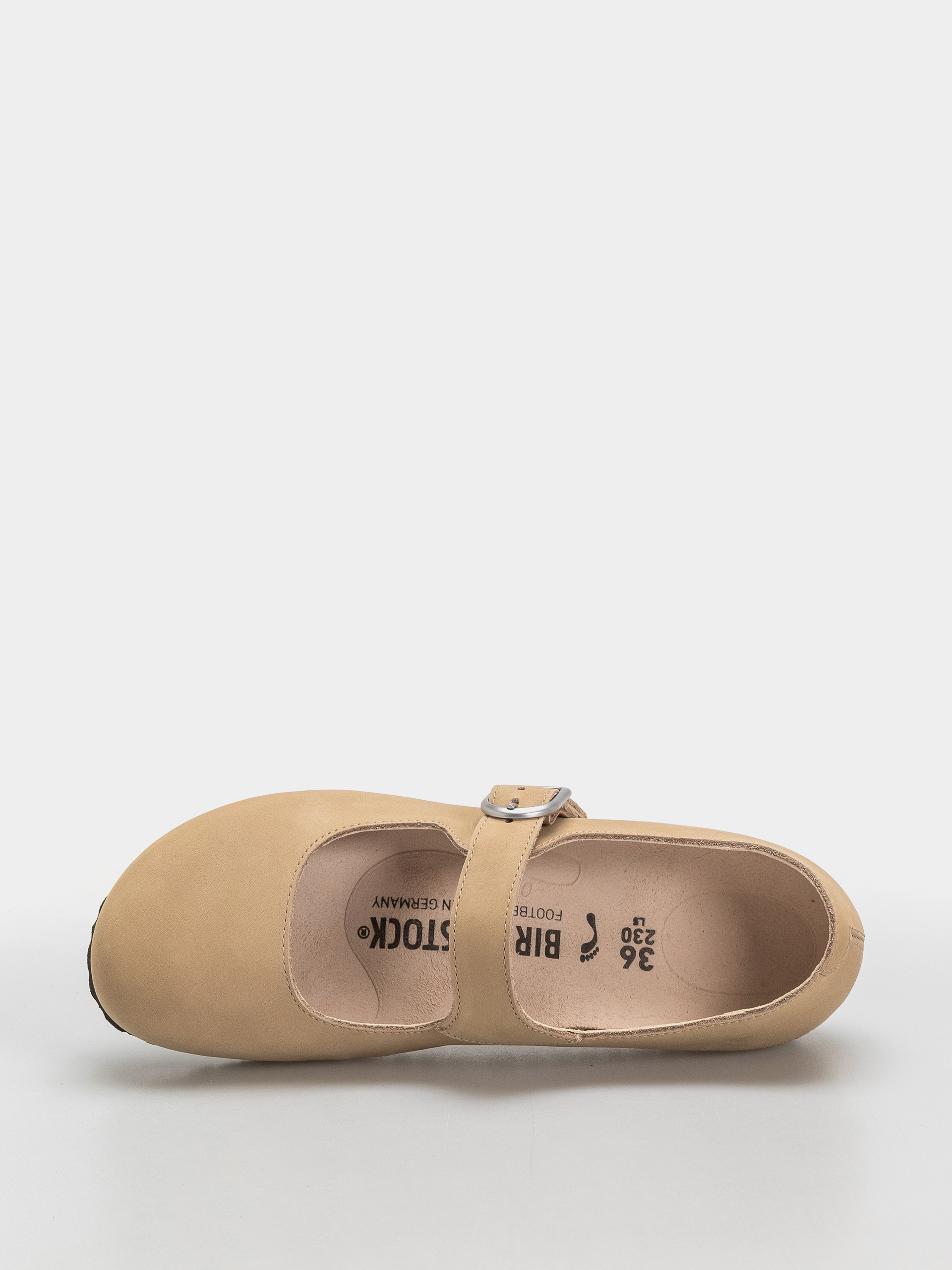Birkenstock Santa Clarita Nubuck Leather Narrow Wmn Flip-flop papucsok (sandcastle)