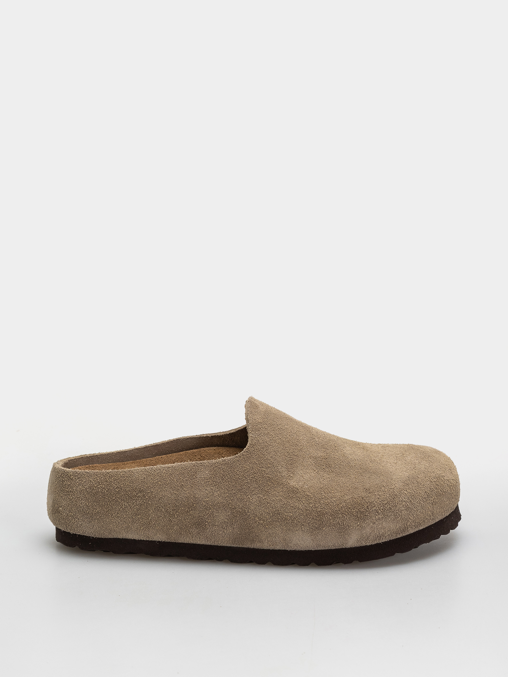 Birkenstock Amsterdam Wrapped Suede Leather Narrow Flip-flop papucsok (taupe)