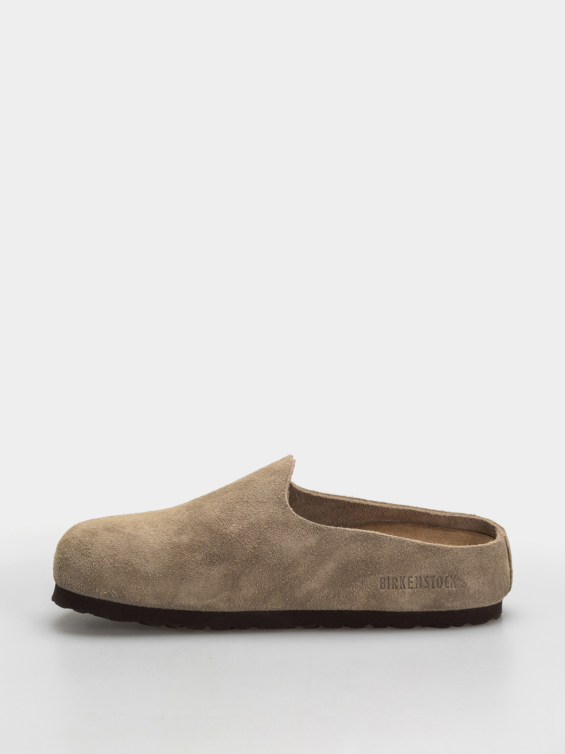 Birkenstock Amsterdam Wrapped Suede Leather Narrow Flip-flop papucsok (taupe)