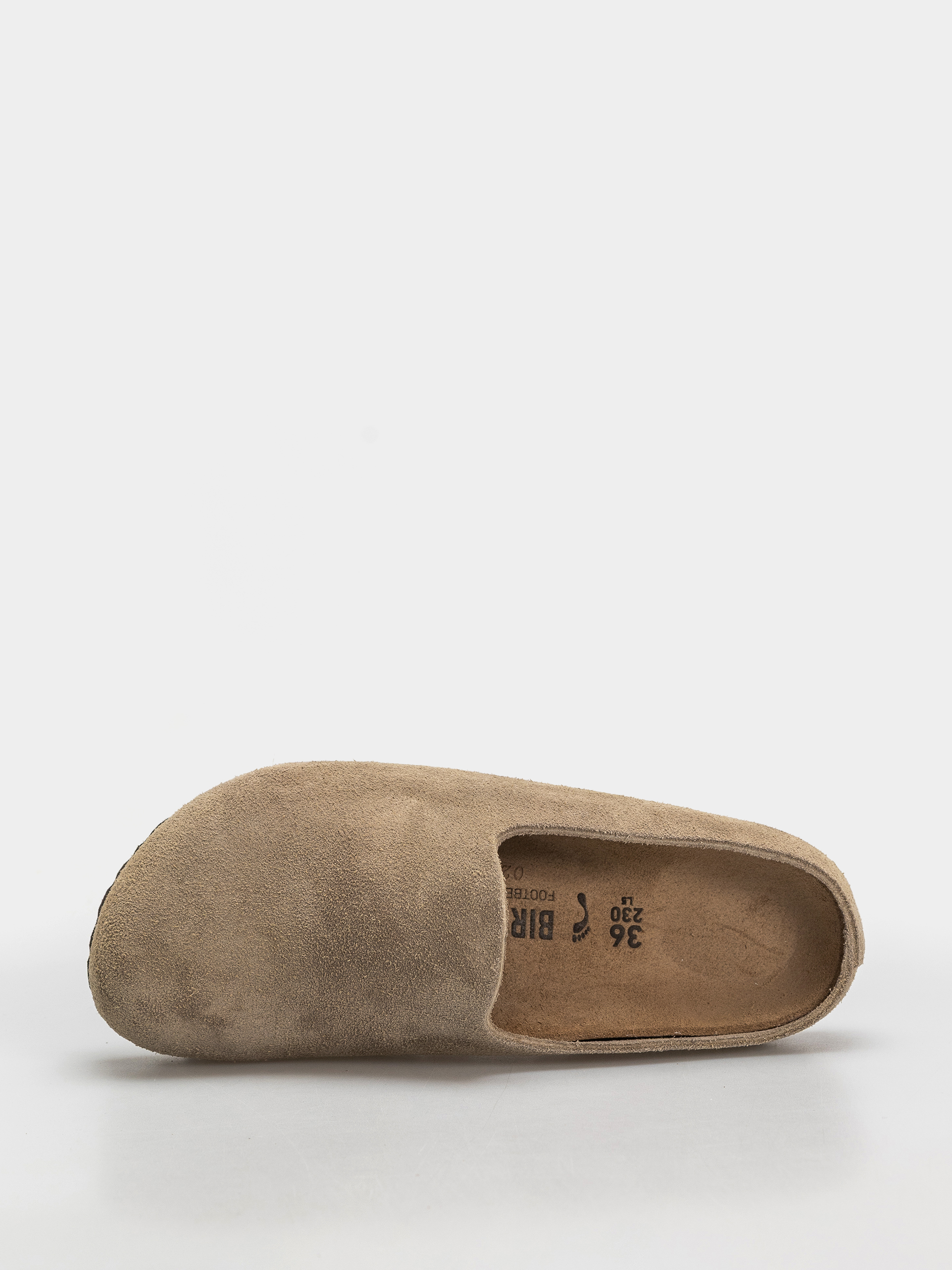 Birkenstock Amsterdam Wrapped Suede Leather Narrow Flip-flop papucsok (taupe)