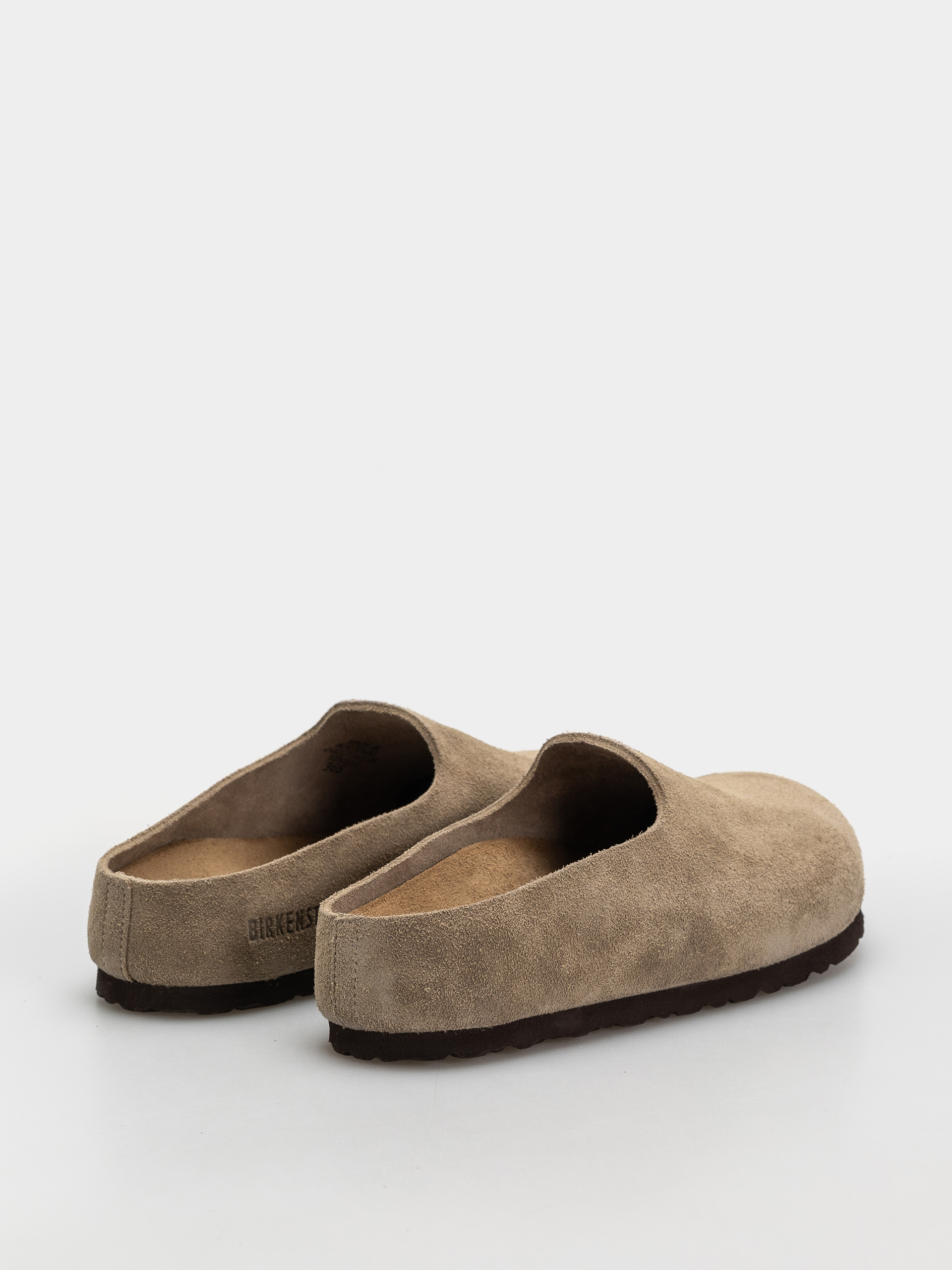 Birkenstock Amsterdam Wrapped Suede Leather Narrow Flip-flop papucsok (taupe)