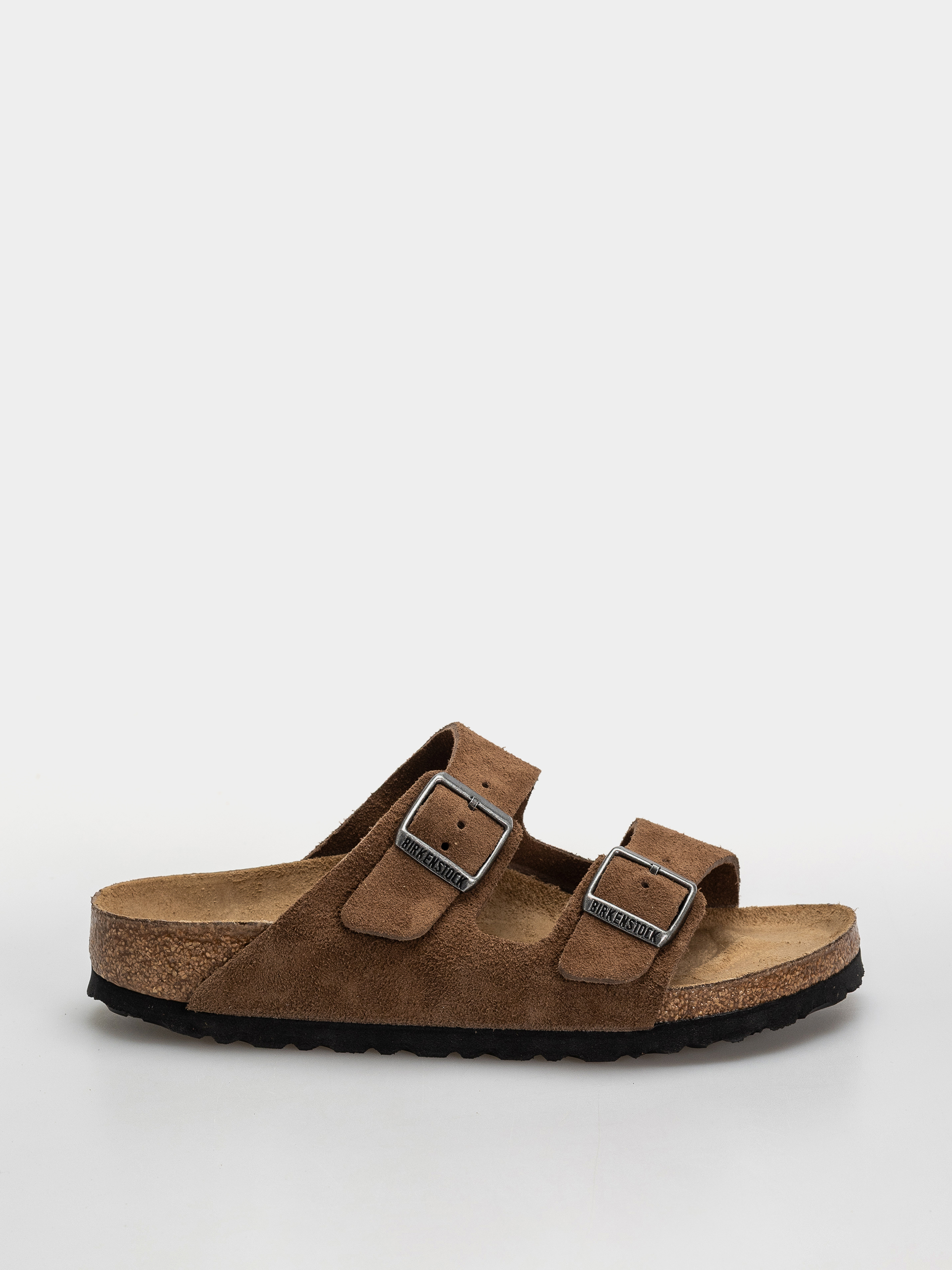 Birkenstock Arizona Suede Leather Narrow Flip-flop papucsok (dark tea)