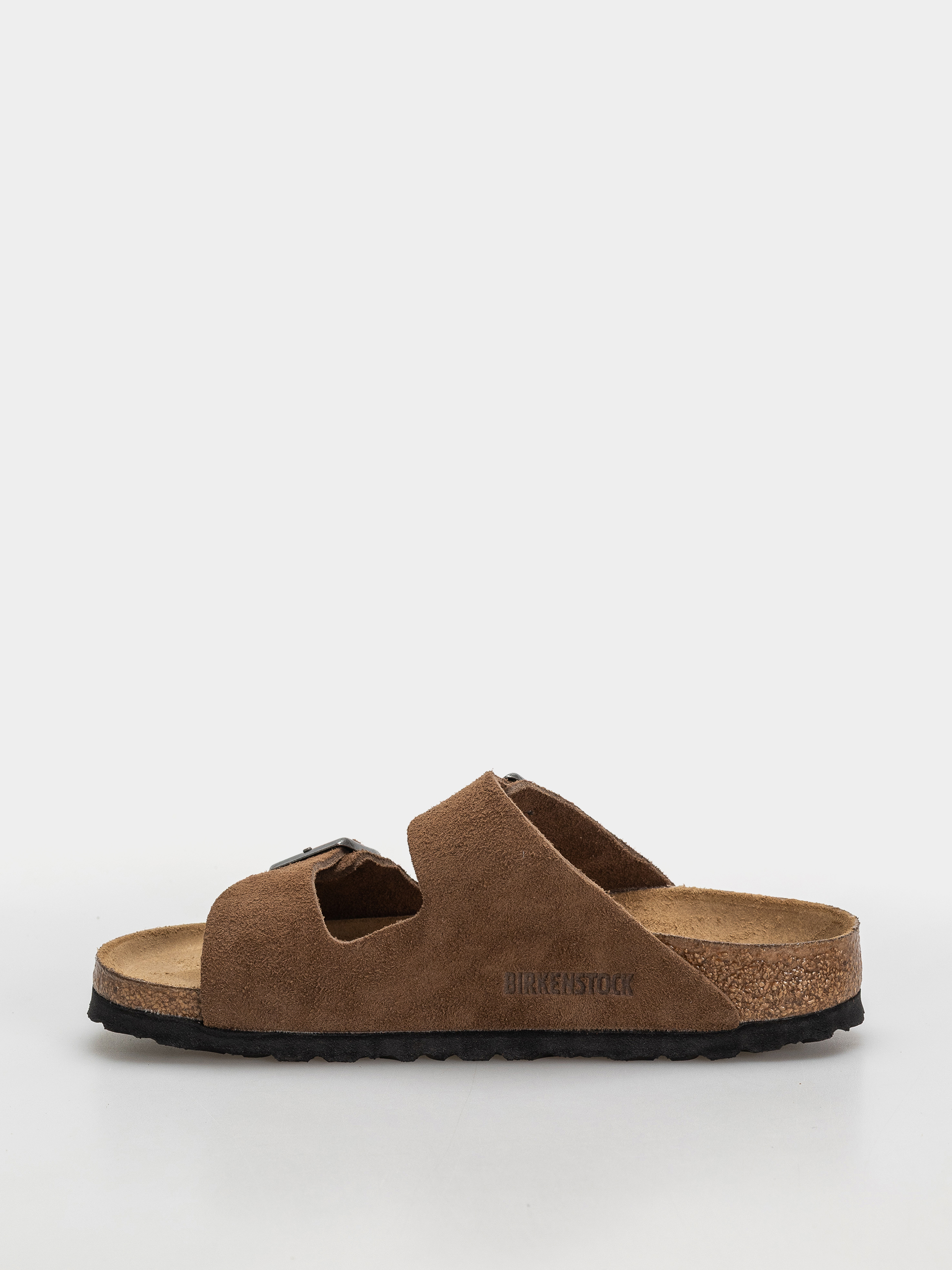 Birkenstock Arizona Suede Leather Narrow Flip-flop papucsok (dark tea)