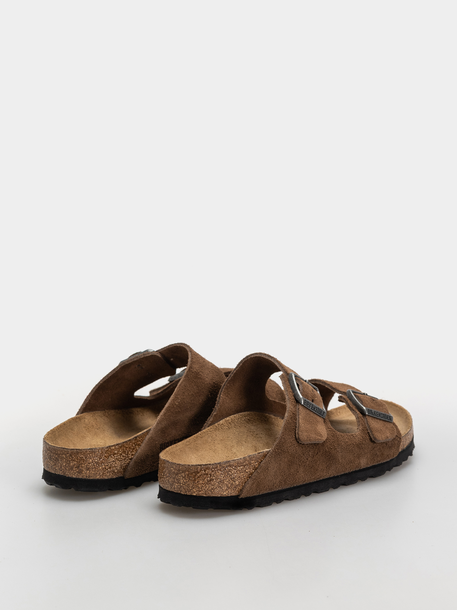 Birkenstock Arizona Suede Leather Narrow Flip-flop papucsok (dark tea)