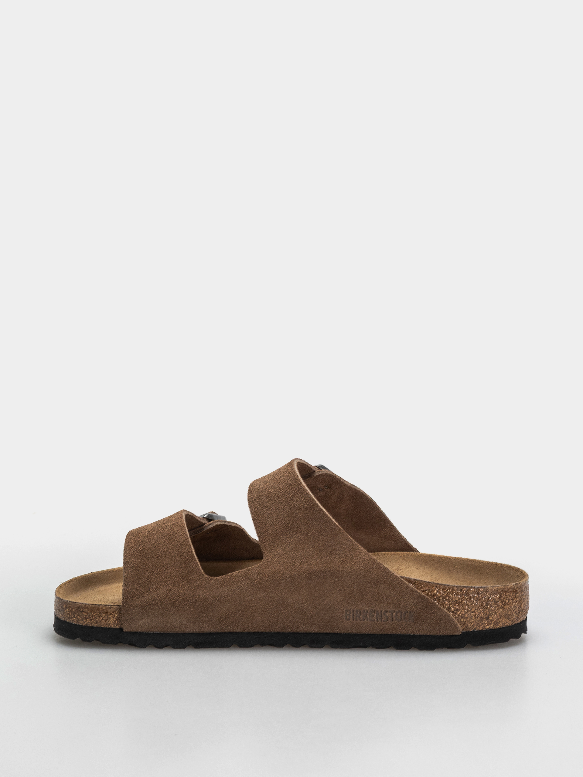 Birkenstock Arizona Suede Leather Regular Flip-flop papucsok (dark tea)