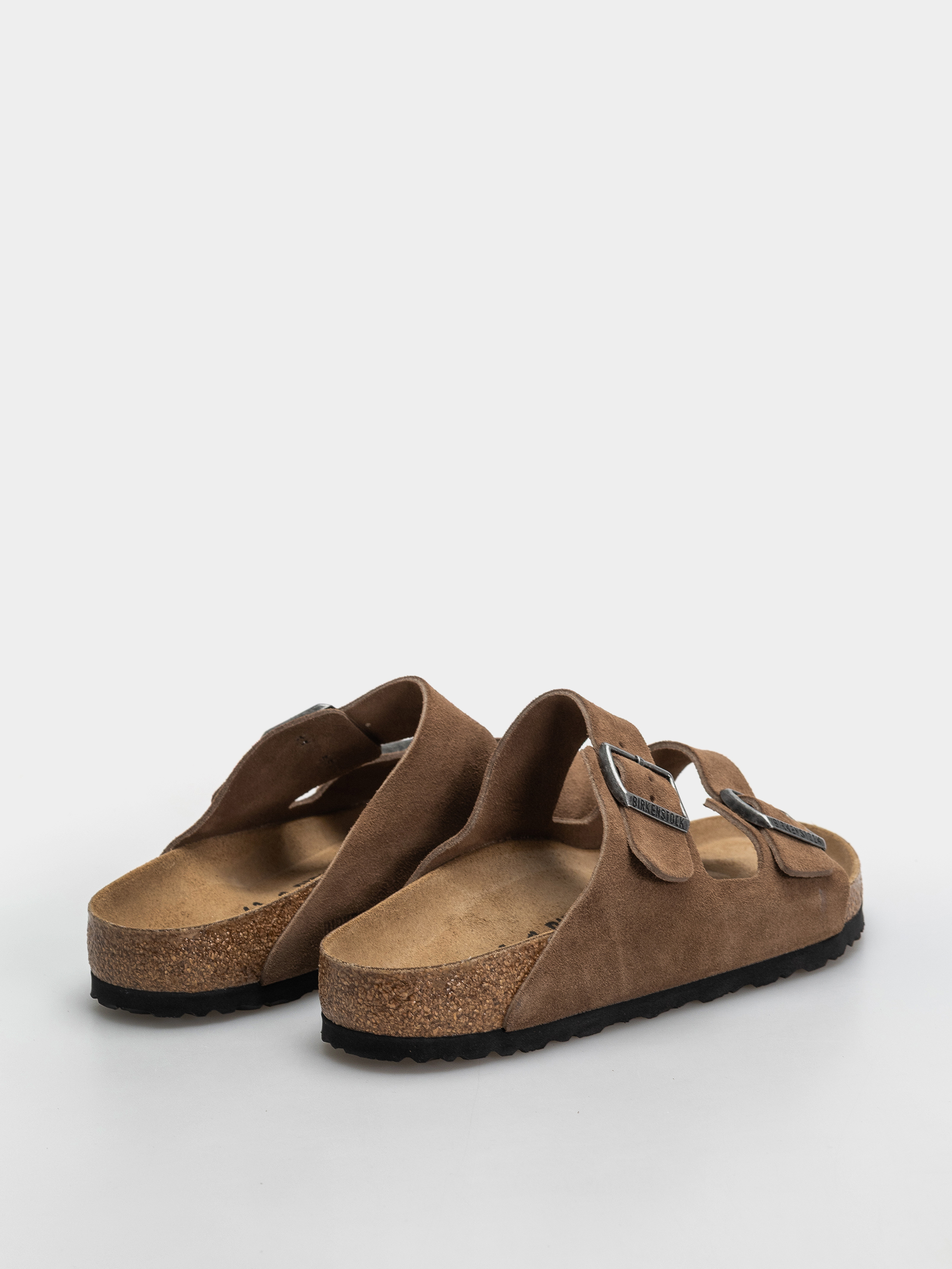 Birkenstock Arizona Suede Leather Regular Flip-flop papucsok (dark tea)