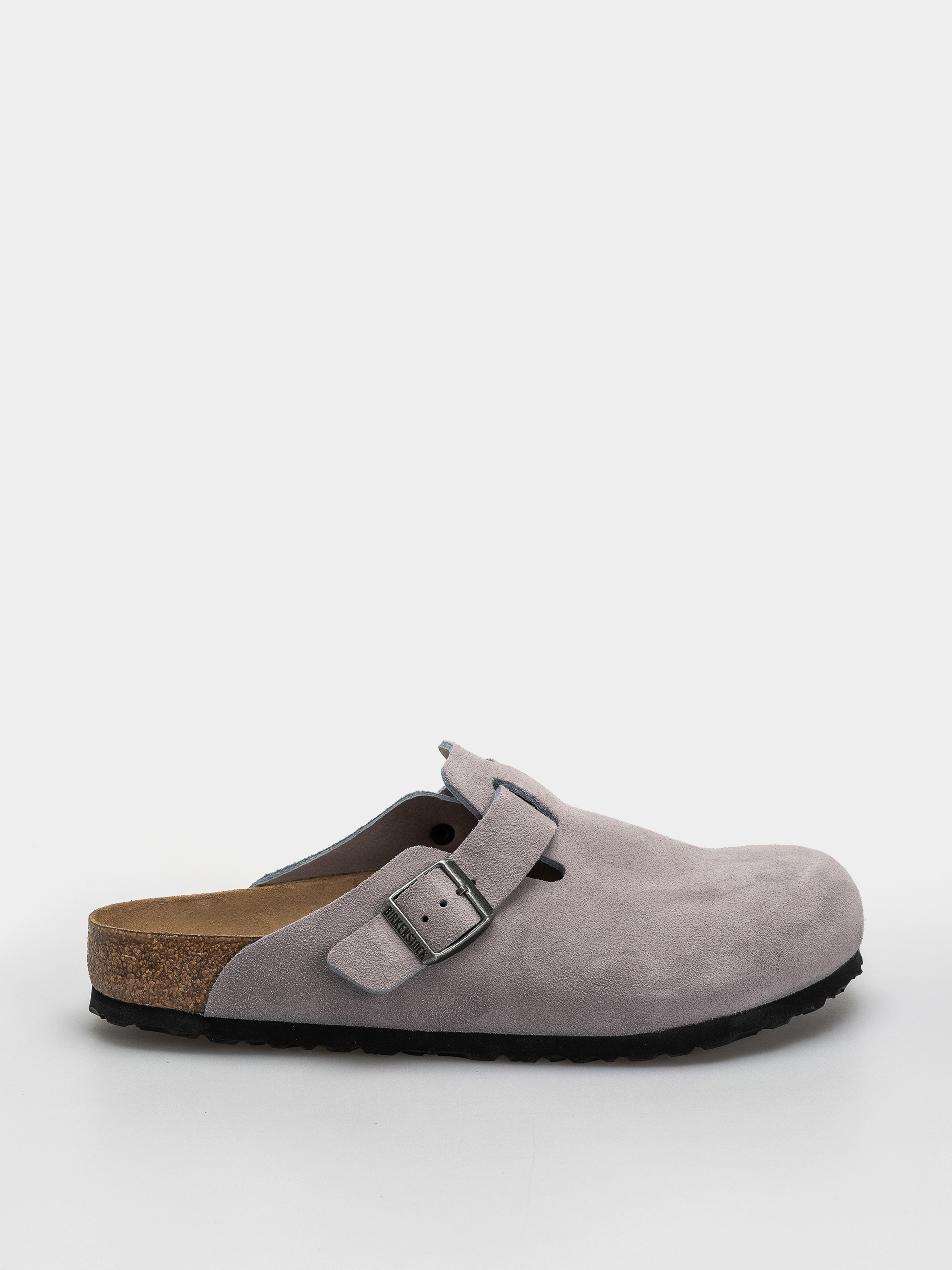 Birkenstock Boston Suede Leather Regular Flip-flop papucsok (lavender sky)