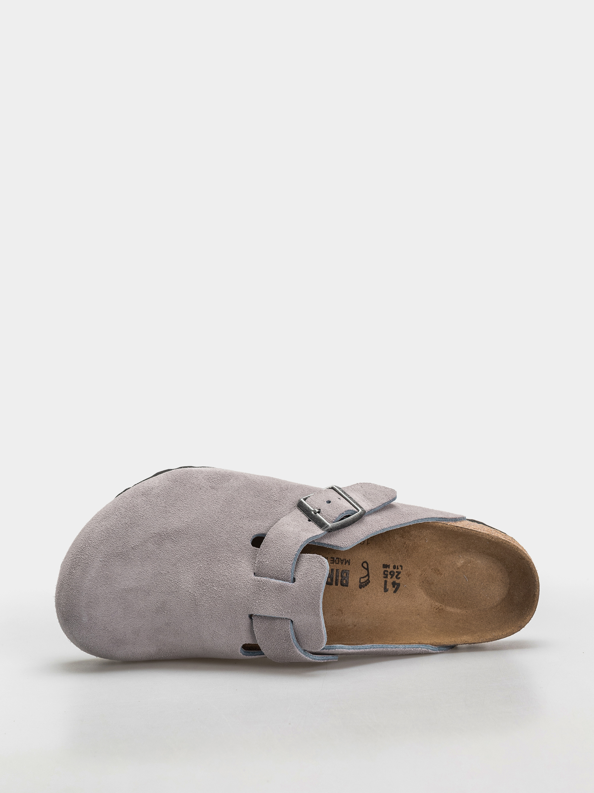 Birkenstock Boston Suede Leather Regular Flip-flop papucsok (lavender sky)