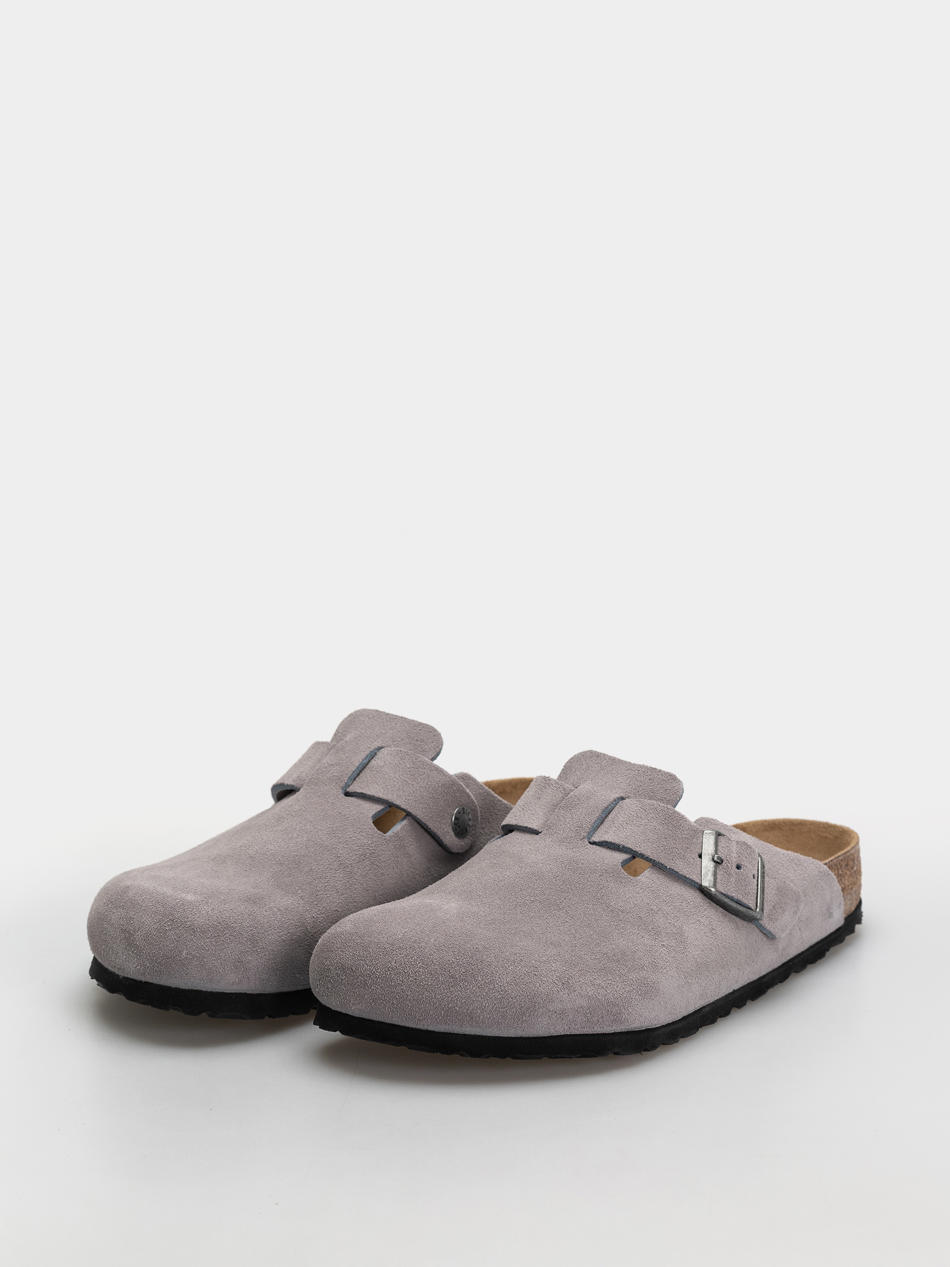 Birkenstock Boston Suede Leather Regular Flip-flop papucsok (lavender sky)
