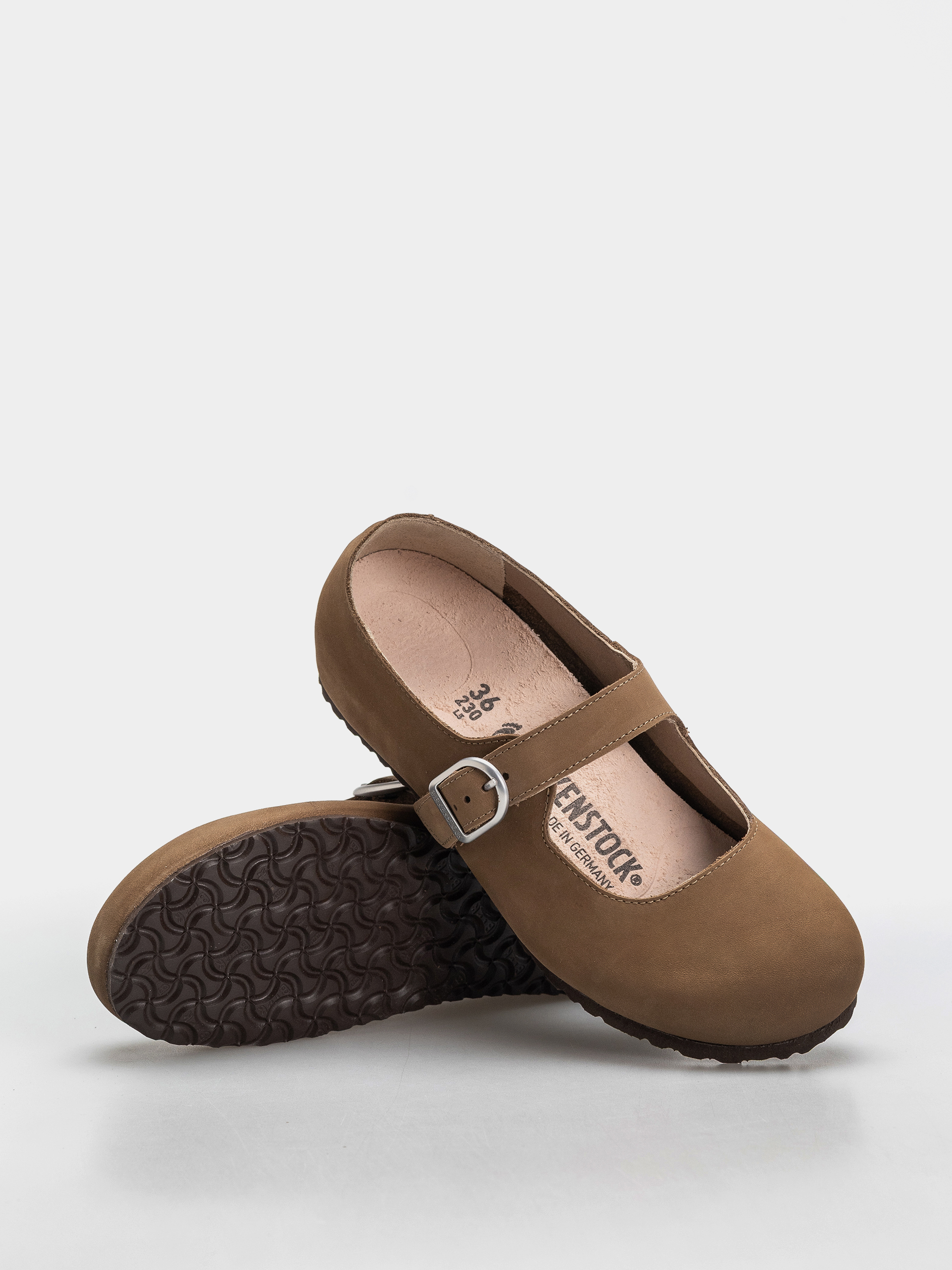 Birkenstock Santa Clarita Nubuck Leather Narrow Wmn Flip-flop papucsok (dark tea)