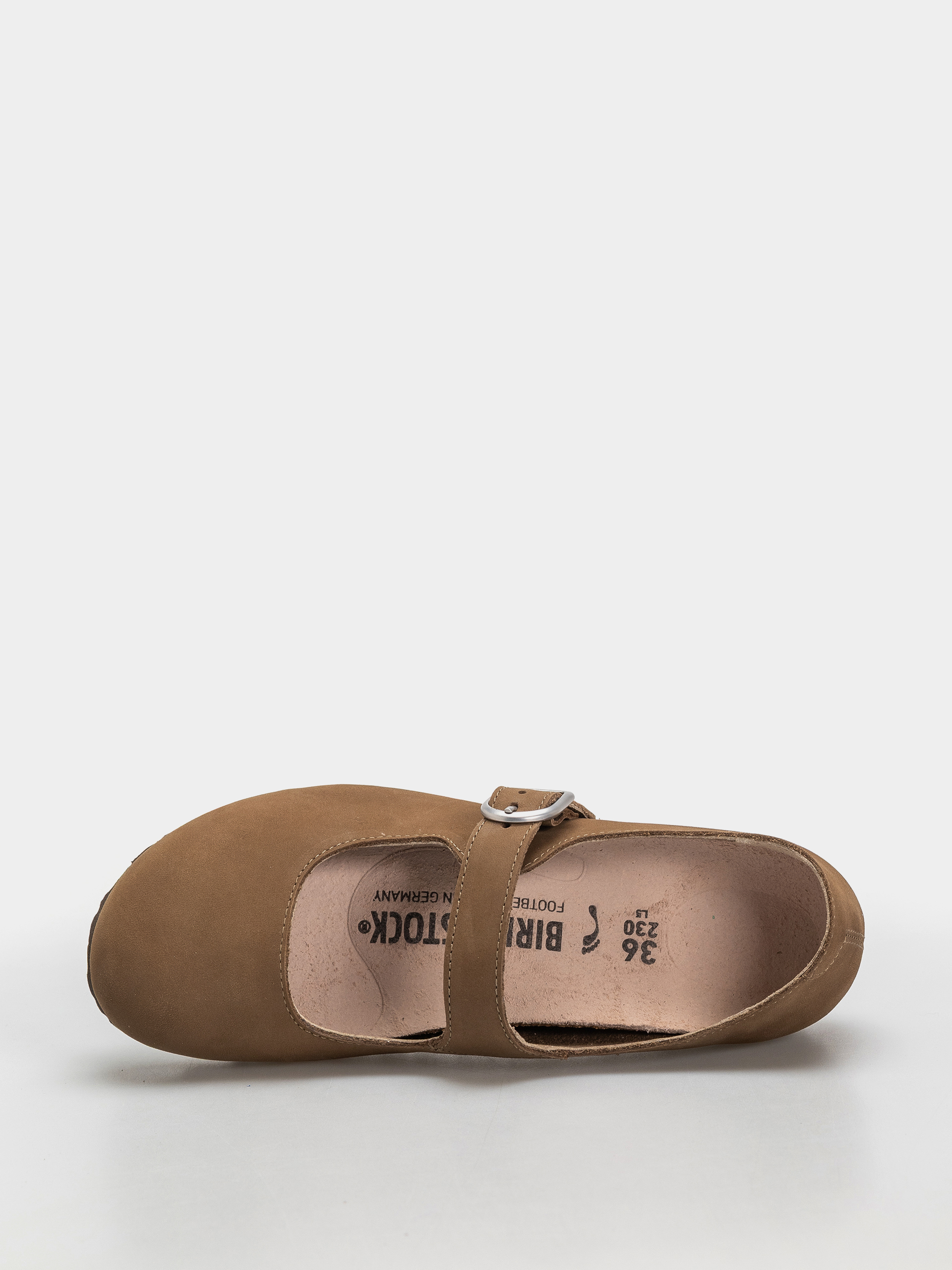 Birkenstock Santa Clarita Nubuck Leather Narrow Wmn Flip-flop papucsok (dark tea)