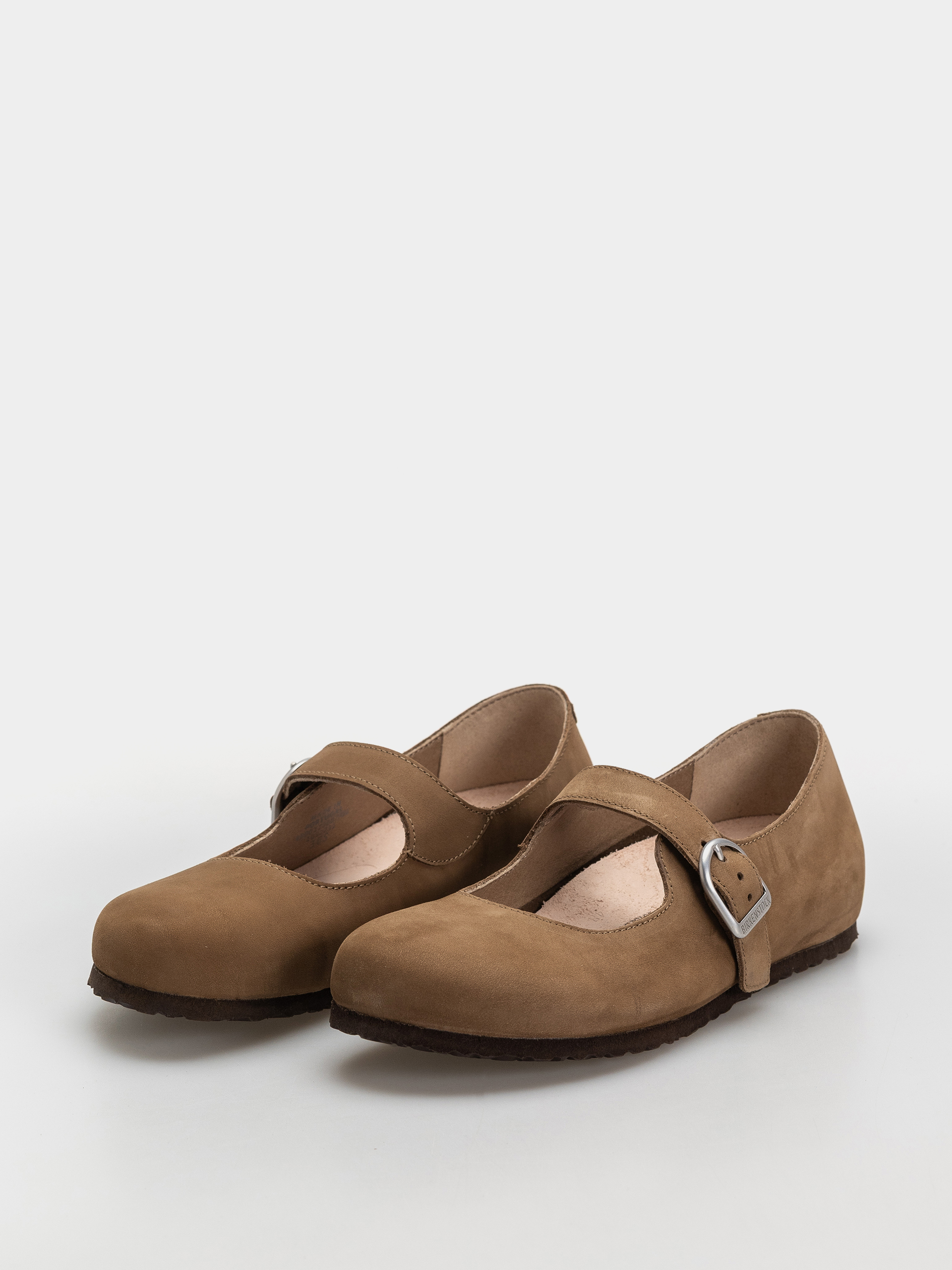 Birkenstock Santa Clarita Nubuck Leather Narrow Wmn Flip-flop papucsok (dark tea)