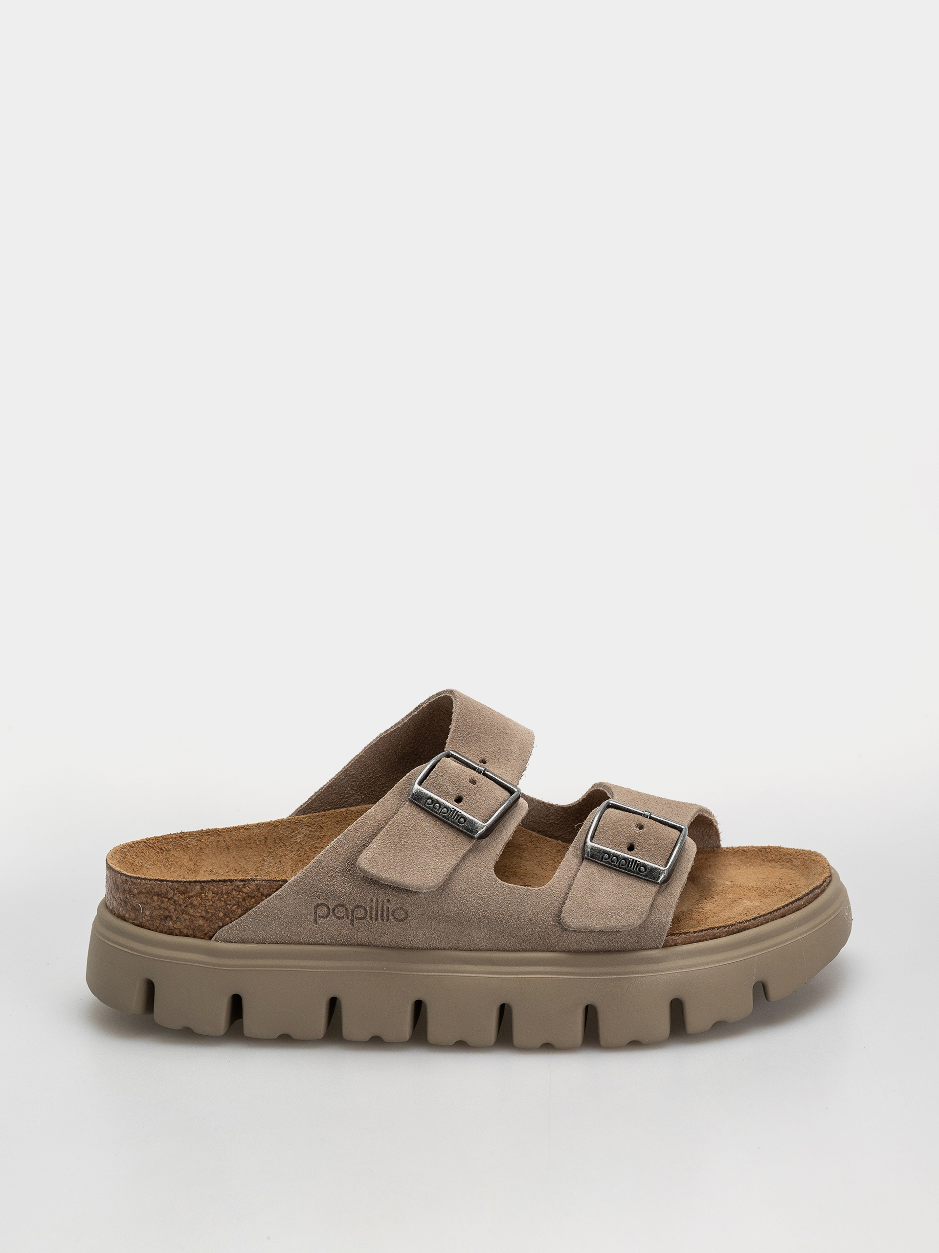 Birkenstock Arizona Chunky Suede Leather Narrow Wmn Flip-flop papucsok (taupe tonal)