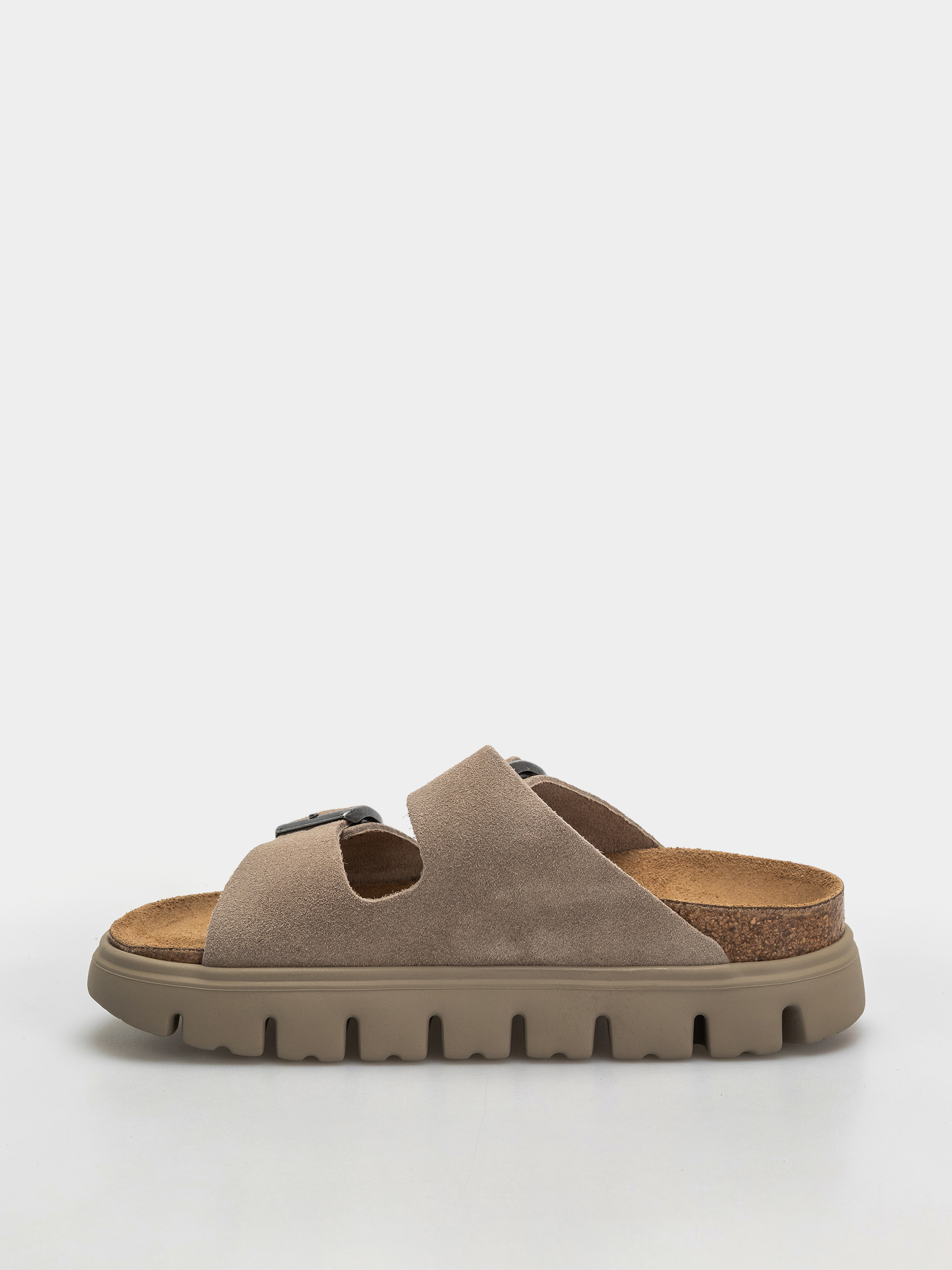 Birkenstock Arizona Chunky Suede Leather Narrow Wmn Flip-flop papucsok (taupe tonal)