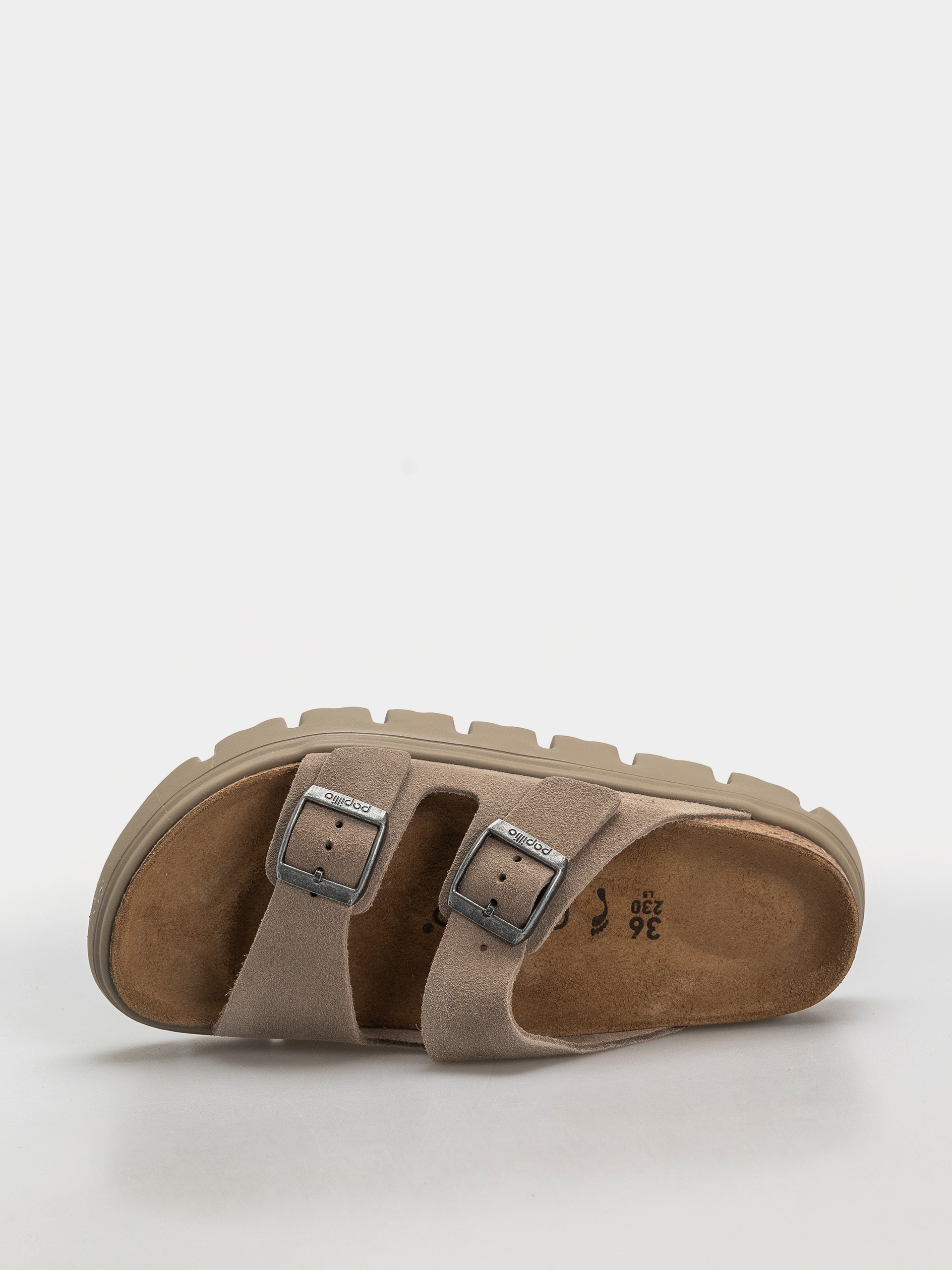 Birkenstock Arizona Chunky Suede Leather Narrow Wmn Flip-flop papucsok (taupe tonal)
