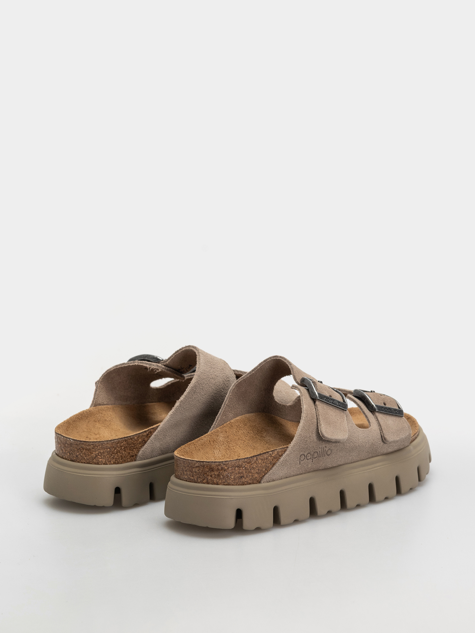 Birkenstock Arizona Chunky Suede Leather Narrow Wmn Flip-flop papucsok (taupe tonal)