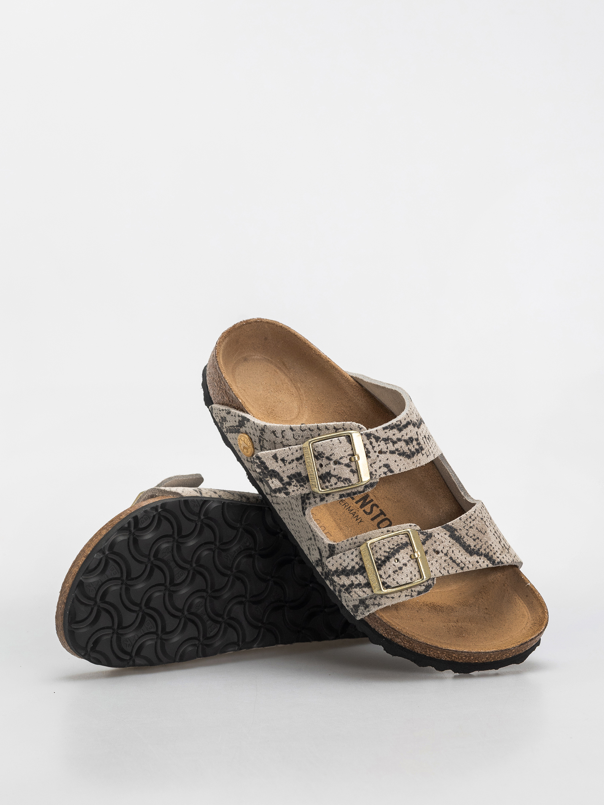 Birkenstock Arizona Suede Leather Narrow Wmn Flip-flop papucsok (snake oyster)